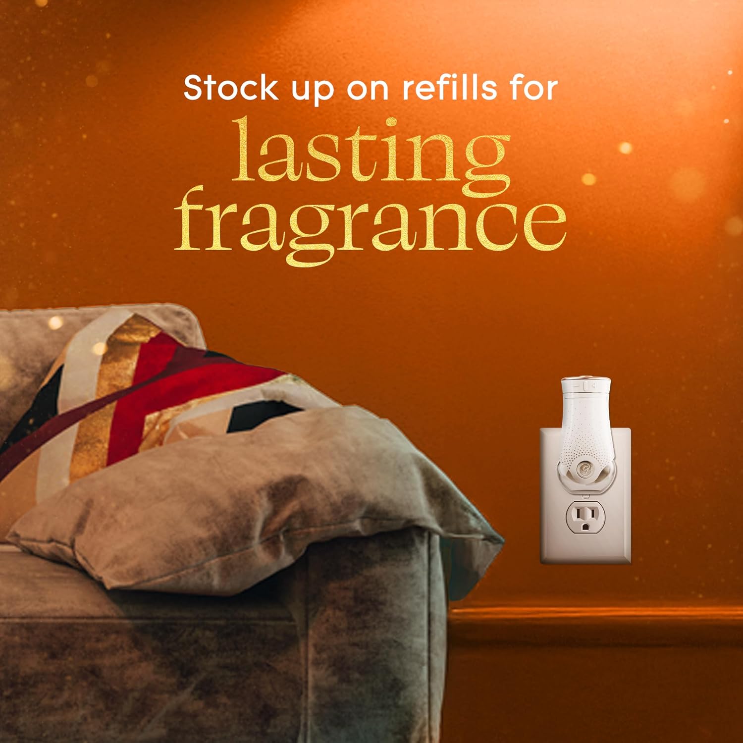 Glade PlugIns Refills Air Freshener, Pumpkin & Ginger, Scented and Essential Oils for Home and Bathroom, 0.67 Fl Oz, 10 Count