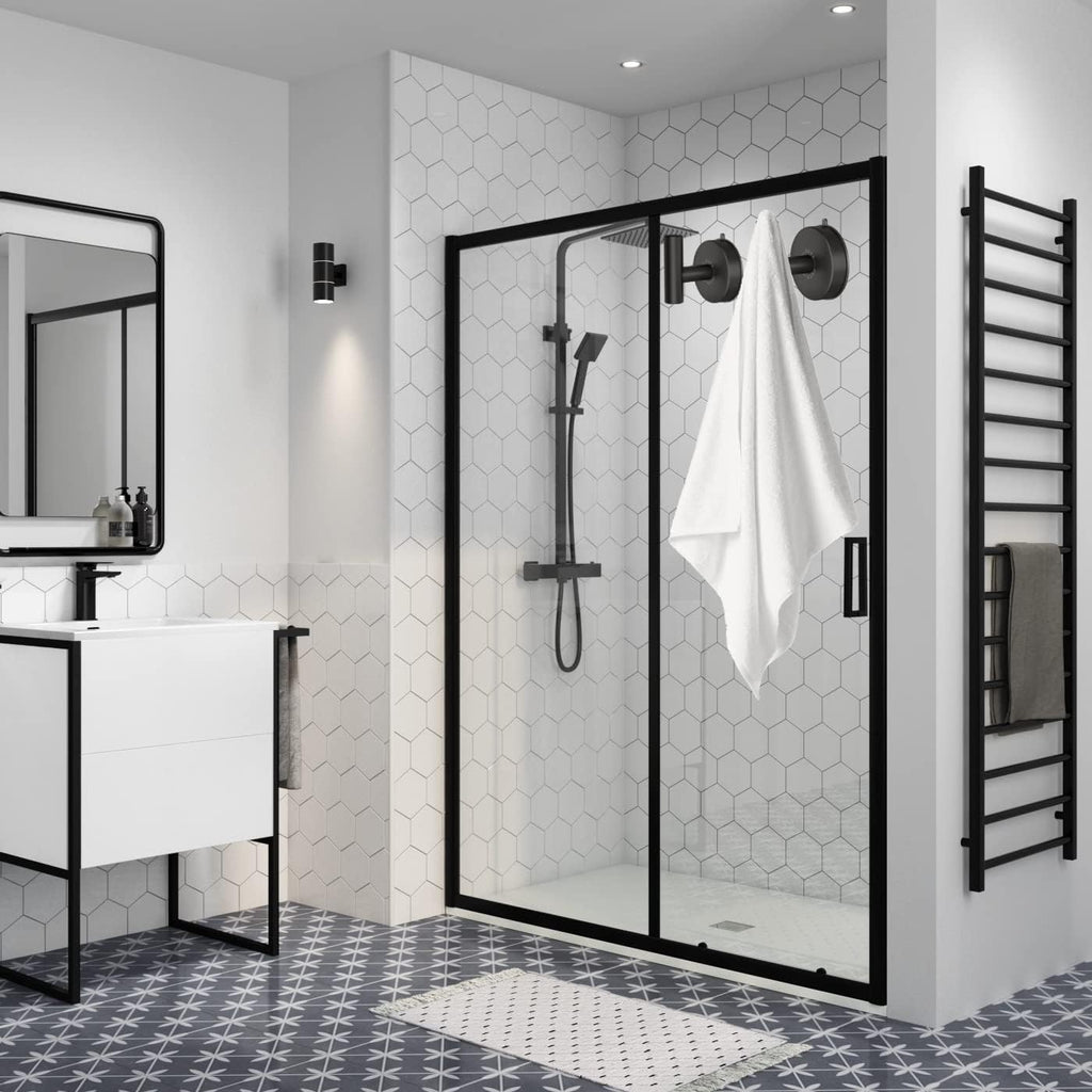 DGYB Large Suction Cup Hooks Black Stainless Steel Suction Shower Hooks for Loofah Set of 2 Towel Hook 11 Lb No Drill Hook for Bathroom