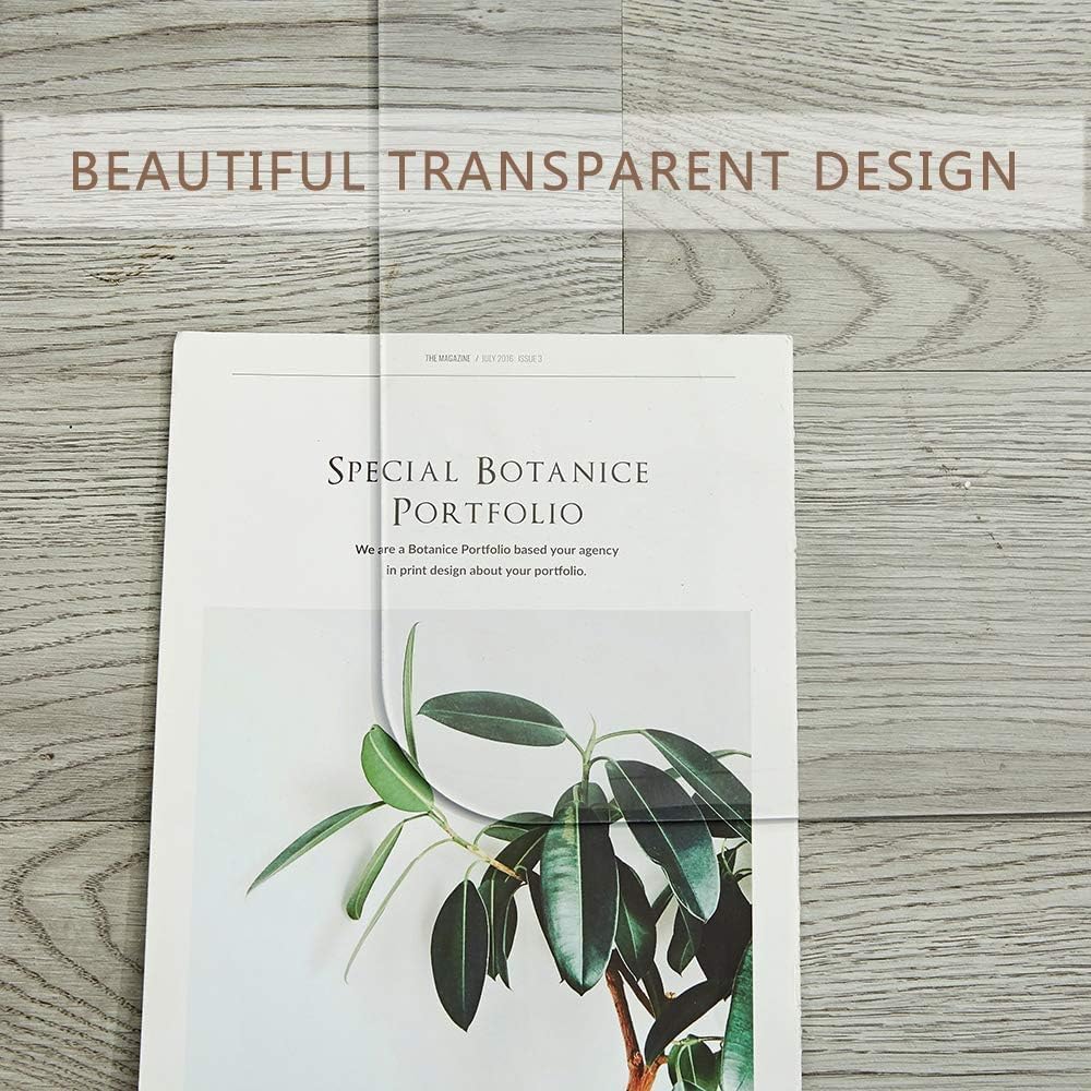 Office Chair Mat for Hardwood Floor, 1/8" Thick 53"x 45" Crystal Clear Hard Floor Chair Mat, Transparent Floor Protector Mat Flat Without Curling