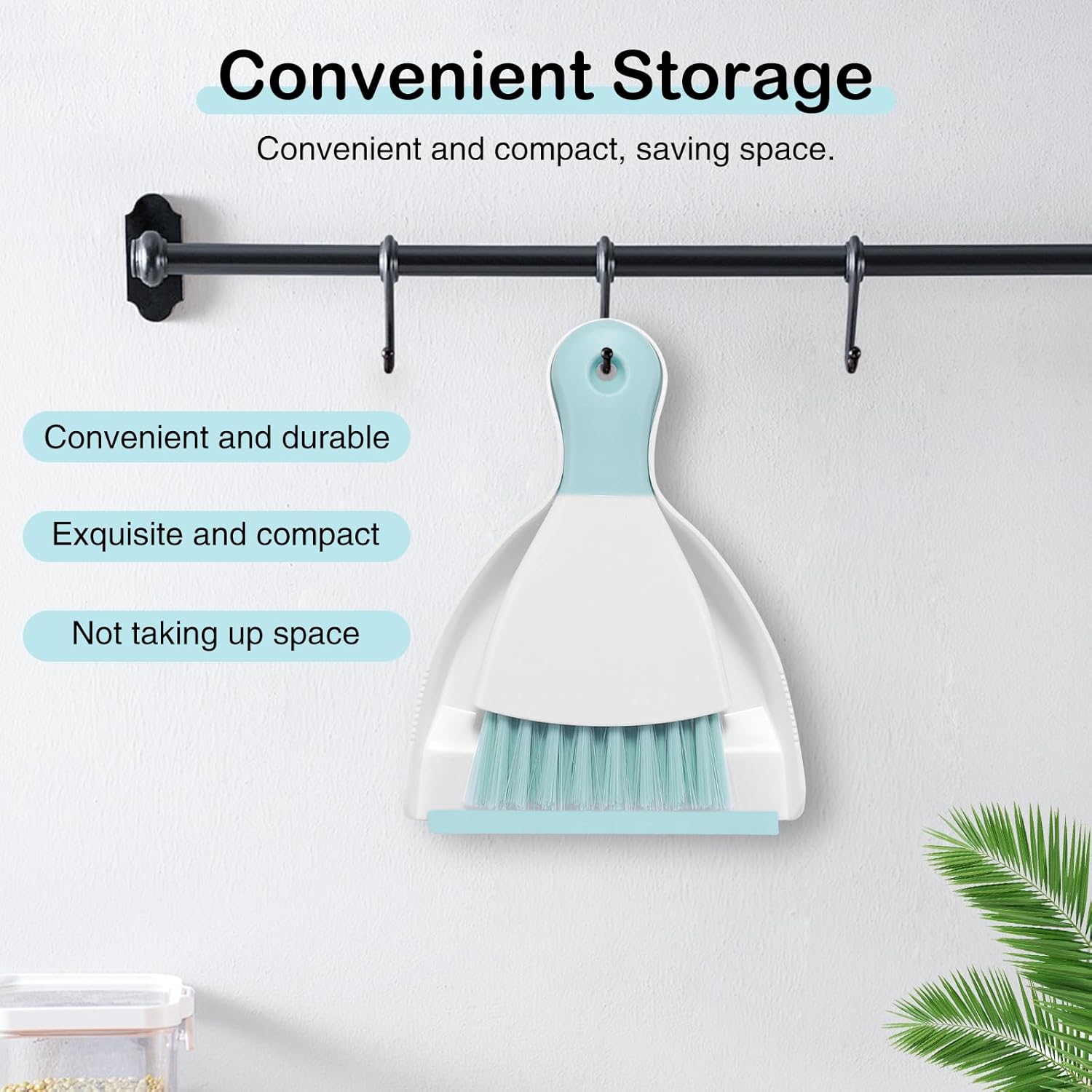 NACENA Mini Dustpan and Brush Set, Small Broom and Dustpan Set Dust Pan and Mini Hand Broom Dustpan and Broom Combo Compact for Home Table Keyboards Sofa Kitchen Pets, Blue