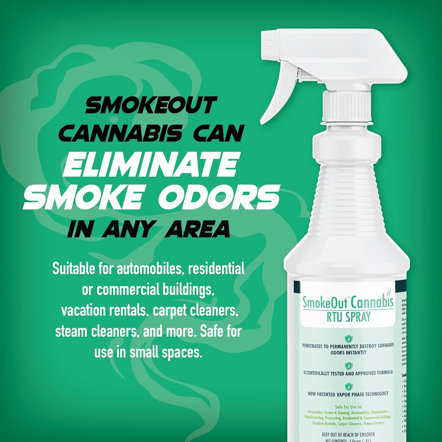 SmokeOut - Commercial Strength Odor Eliminator - Neutralizer, Deodorizer, Odor Remover (32 ounce)