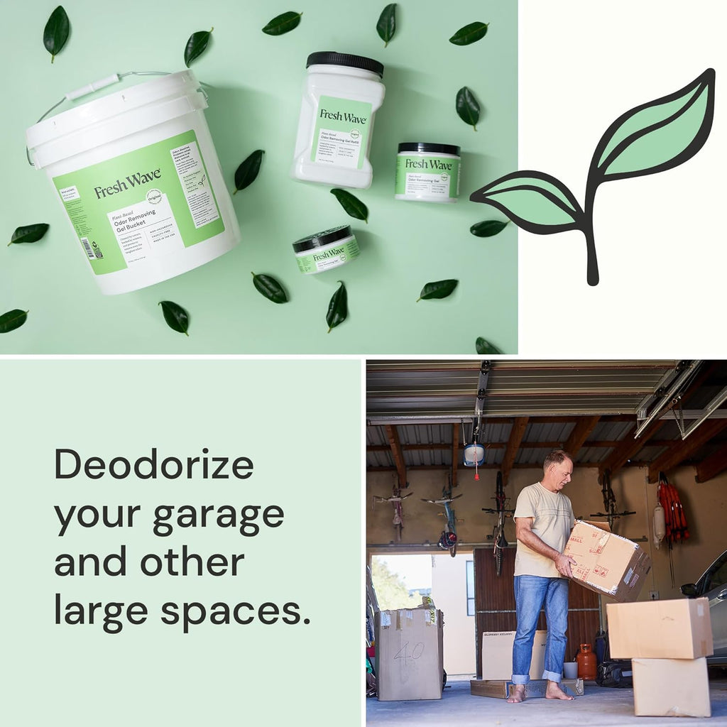 Fresh Wave Odor Removing Gel Bucket, 15.5 lb. (248 oz.), Original Scent Refill - Odor Absorbers for Home, Safer Odor Relief, Natural Plant-Based Odor Eliminator, For Cooking, Trash & Pets