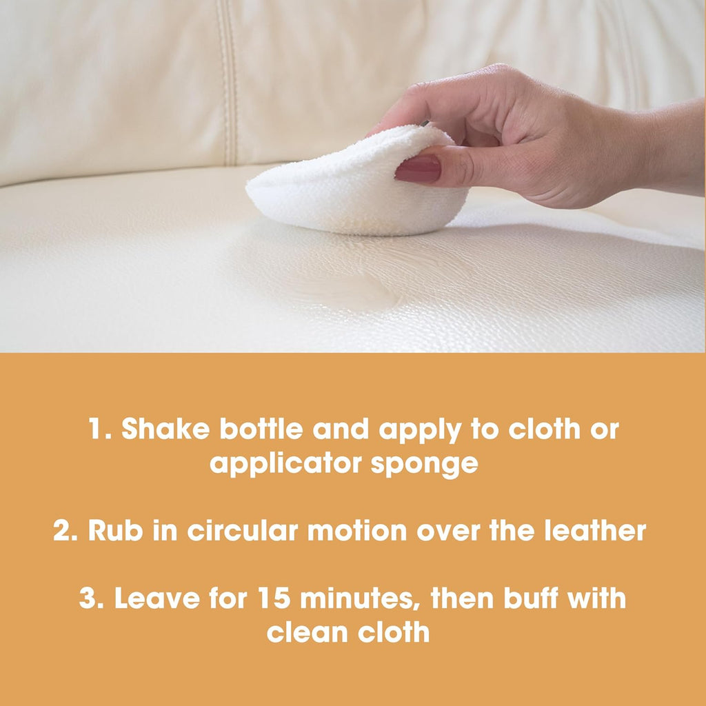 Furniture Clinic Leather Protection Cream | 2-in-1 Leather Conditioner & Waterproofing Protector for Furniture, Shoes, Car Seats & More | Prevent Stains While Nourishing | 17oz/ 500ml