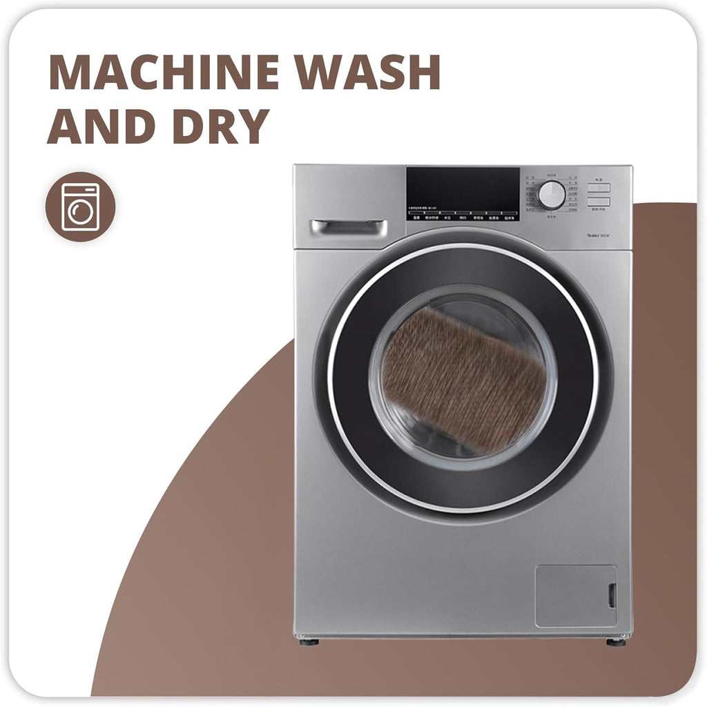 Bath Mat,Ultra Thin Bathroom Runner Rugs,Large Bath Mats for Bathroom,Quick Dry,Non-Slip,Machine Washable,Low Pile,Bath Rug,Shower Outside,Sink,Home Decor Accessories.Brown,1'5"x2'11"（17x35inch）