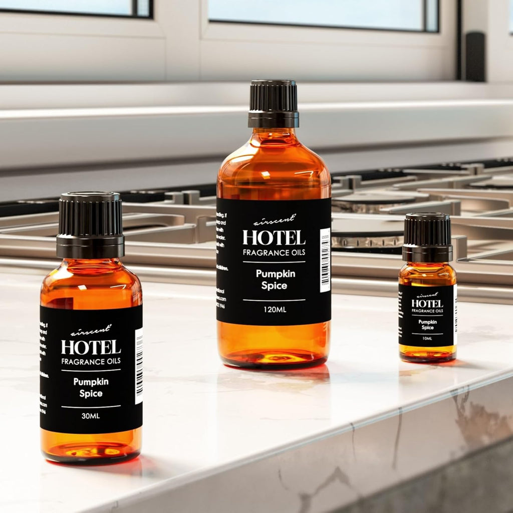 AirScent Pumpkin Spice Diffuser Oil - Pumpkin Spice Essential Oil Blend for Ultrasonic and Waterless Diffusers and Crafting - 30 mL, 1 fl oz Glass Dropper Bottle - Fall Scents