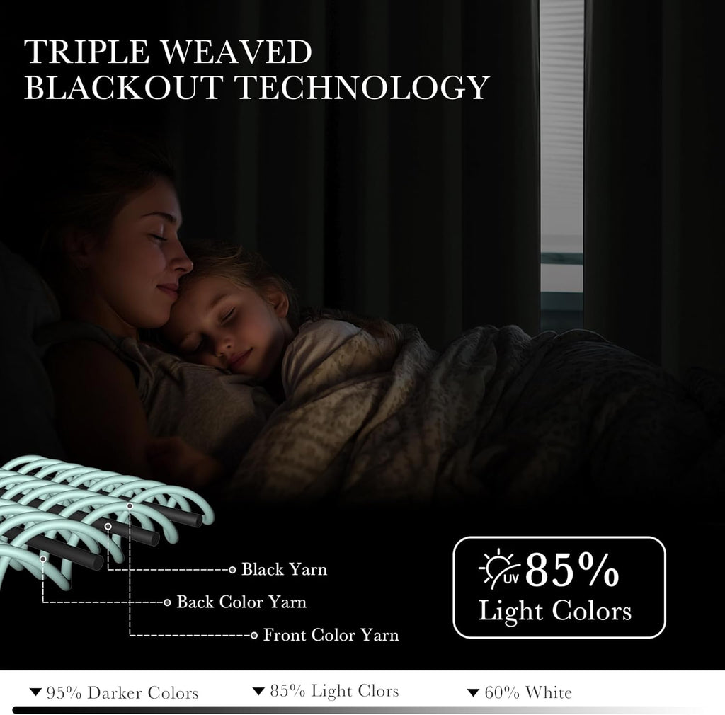 PONY DANCE Sage Green Short Blackout Curtains for Kitchen 45 Inch Length, Thermal Insulated Grommet Curtains for Bedroom, Black Out Drapes for Bathroom Small Window (2 Panels Set, 34 inches Wide)