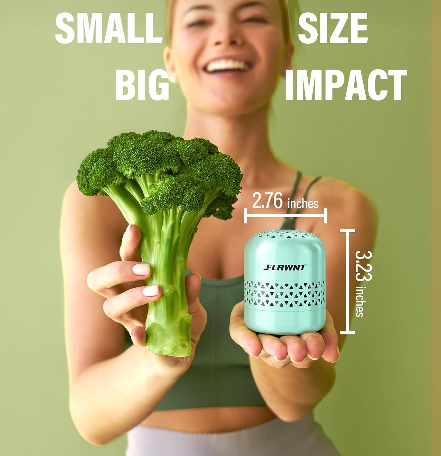 Fridge Deodorizer, 10-Year Odor Eliminator for Refrigerator, No Refills or Fragrance, More Effective Than Charcoal Air Purifiers-Green