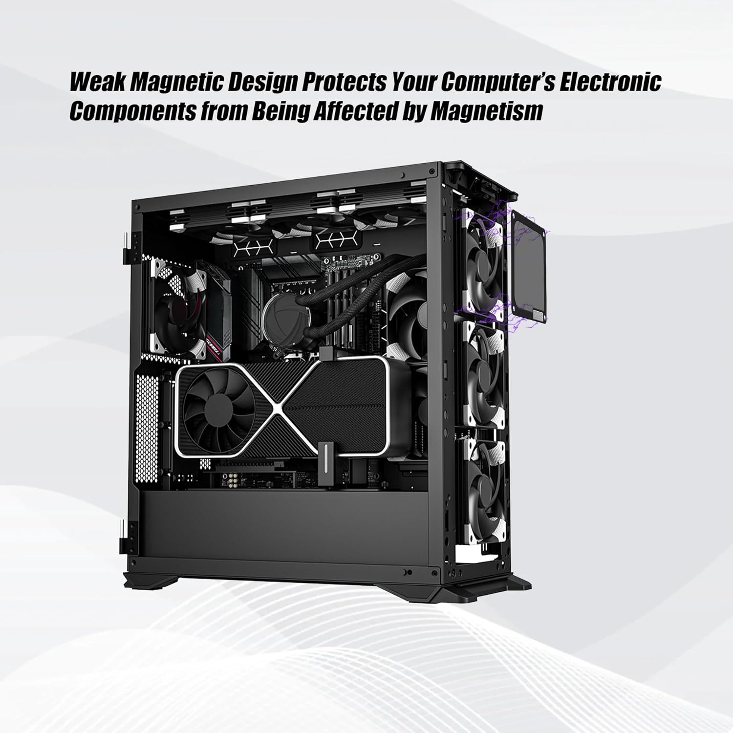 140mm PC Dust Filter for Computer Cooler Fan/PSU/Routers PVC 50 Mesh, Magnetic Dust Mesh Computer Fan Filter Grills with Screws Dustproof Case Cover (PVC V4.0, 140 * 140mm, 2pcs, Black)