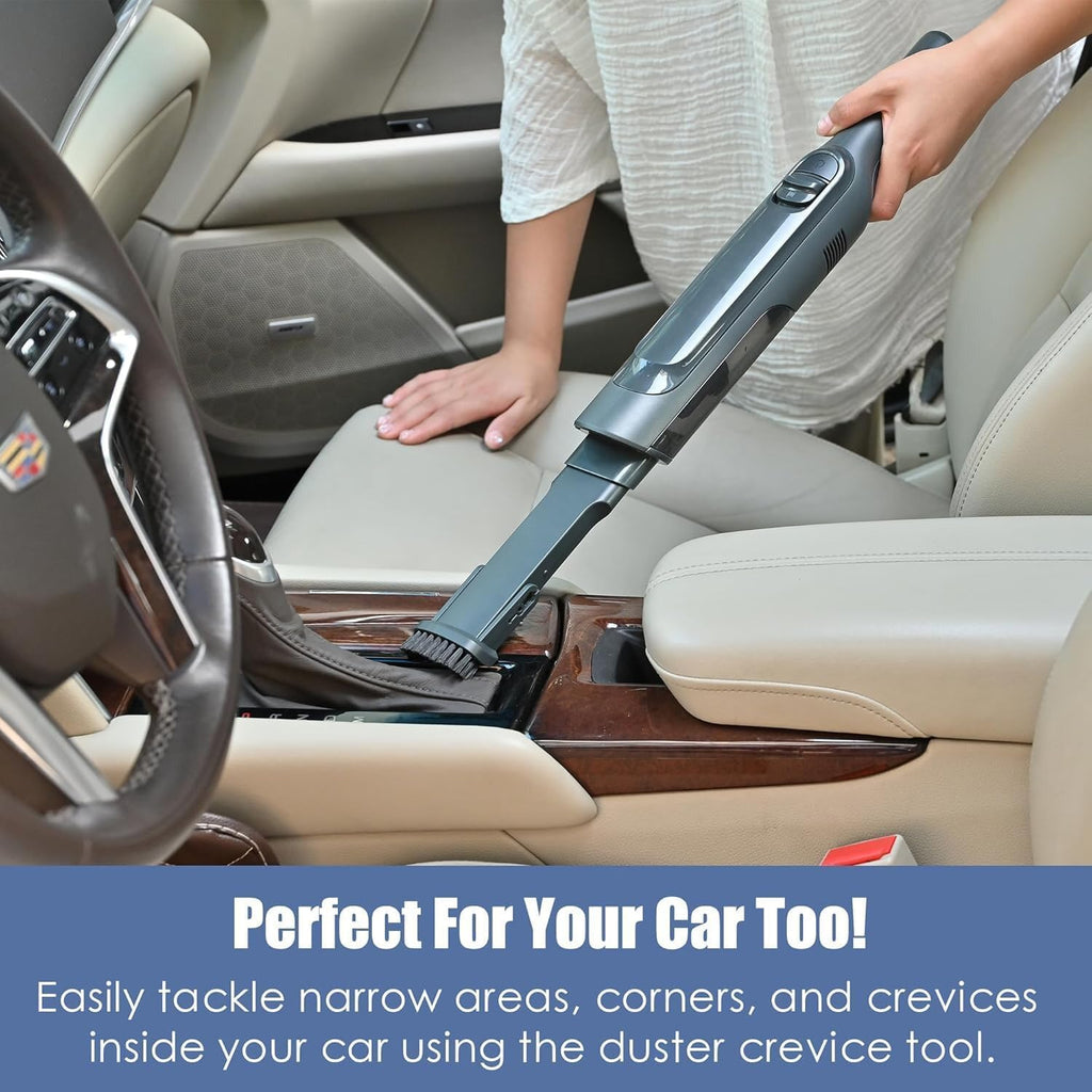 Handheld Vacuum Cordless, Super Lightweight 1.4lb with Powerful Suction, Charging Dock, Single Touch Empty and Detachable Dust Cup, Portable Mini Car Vac for Home Pet Car