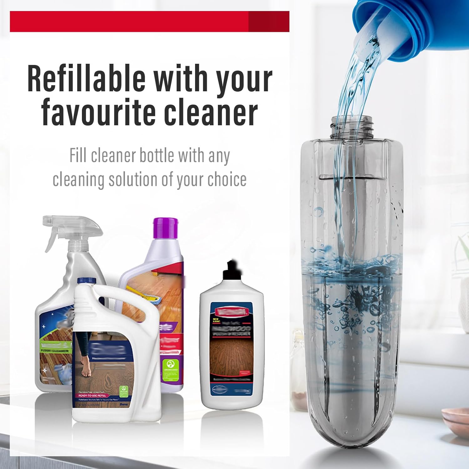 Spray Mops for Floor Cleaning Floor Mop with a Refillable Spray Bottle and 3 Washable Microfiber Pads Home or Commercial Use Dry Wet Flat Mop for Hardwood Laminate Wood (Purple)