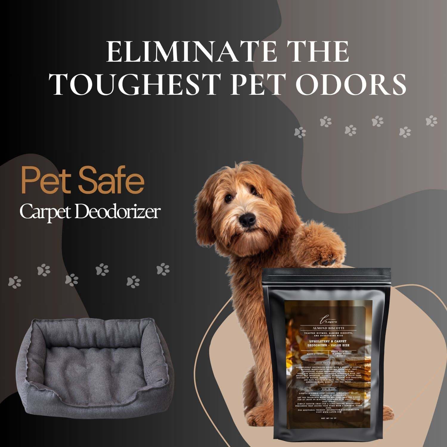 Almond Biscotti Carpet Freshener Powder Refill 36 oz | Powerful Odor Eliminator for Home | Upholstery Deodorizer | Carpet Deodorizer | Pet Urine | Cat Litter Box