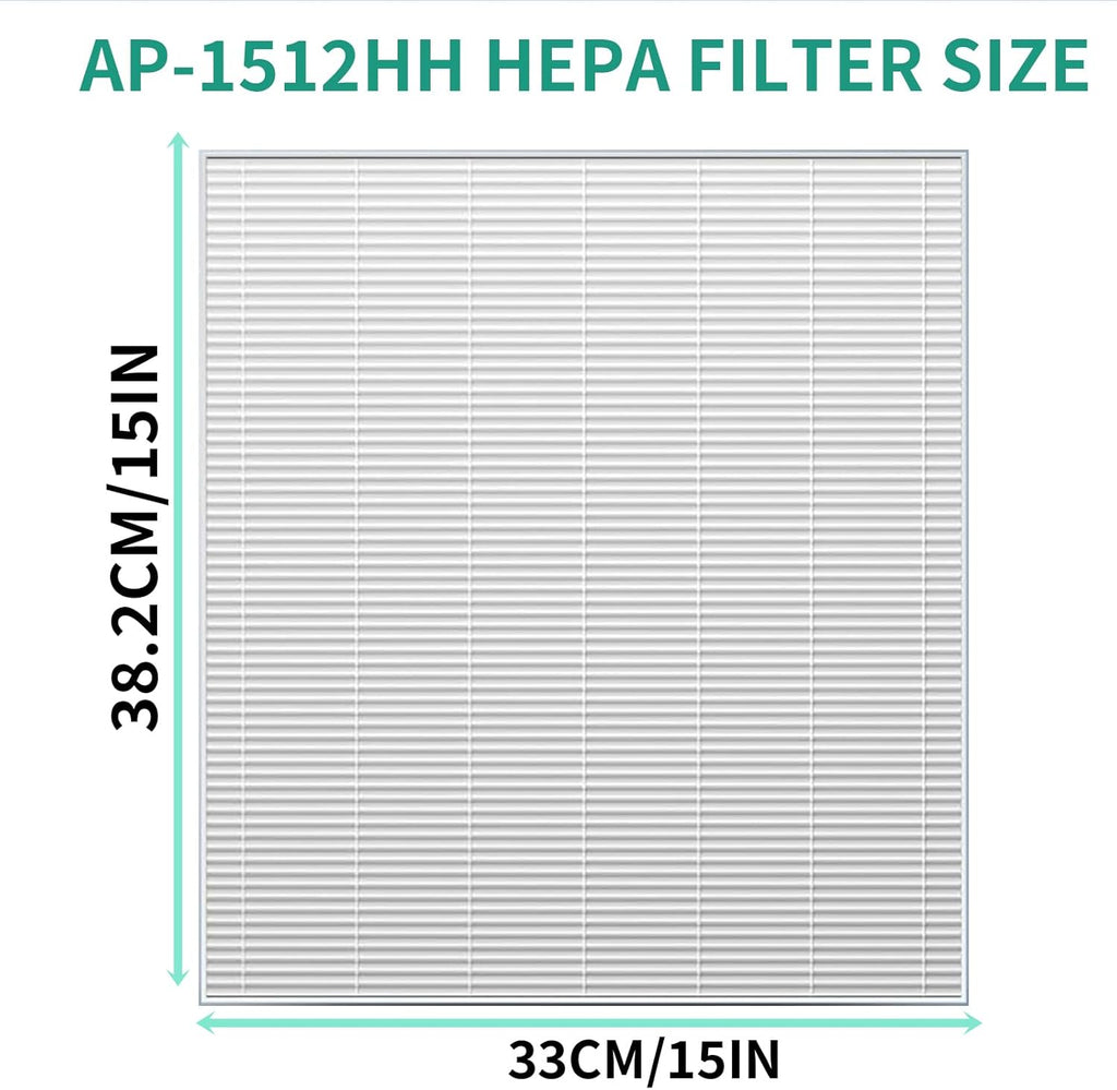 AP-1512HH Replacement Filter for Coway AP-1512HH and Airmega 200M Air Purifier,2 True HEPA and 4 Carbon Filter Replacement,Compared to Part # 3304899