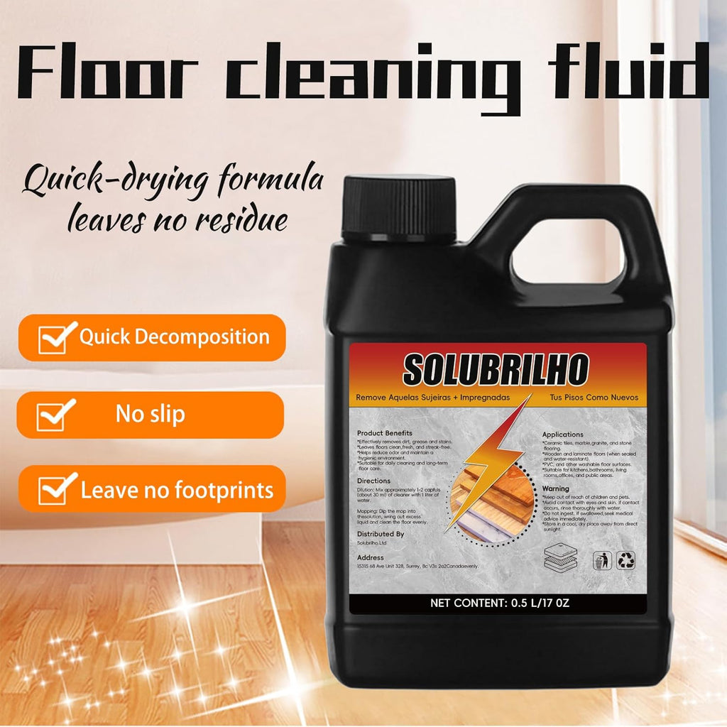 Tile Cleaner, Original Floor Cleaner Black Bottle, 0.5L Multipurpose Powerful Stain Removing Liquid, Stone and Tile Polishing Cleaner for Multi-surfaces, Kitchen, Tiles, Porcelain (1)