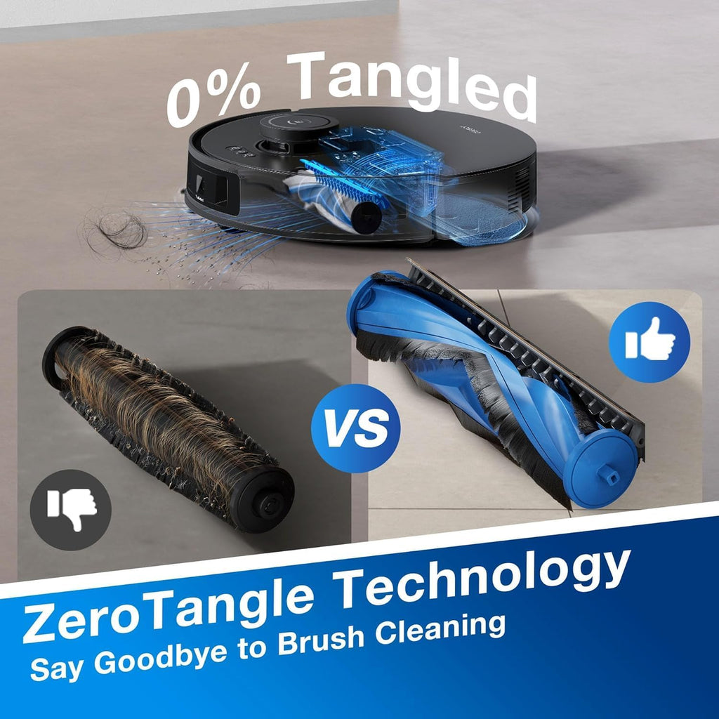 ECOVACS DEEBOT N20 Robot Vacuum Cleaner and Mop,8000Pa Strong Suction, ZeroTangle Brush, 300 Minutes Runtime,TrueMapping Intelligent Path Planning