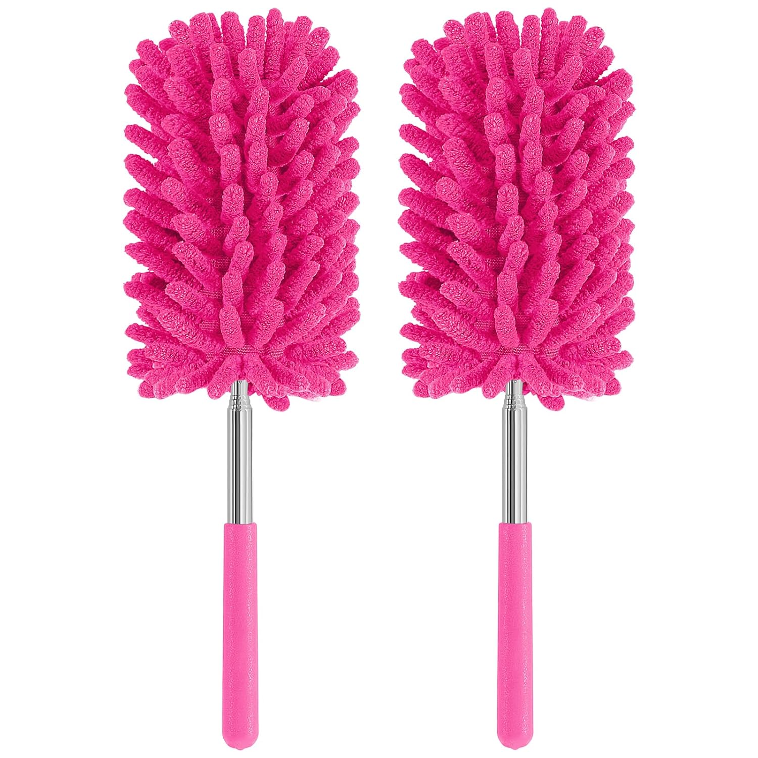 Mini Duster for Cleaning, 360° Bendable Hand Dusters with Extension Pole, Washable Small Duster for Car Interior, Office, Furniture