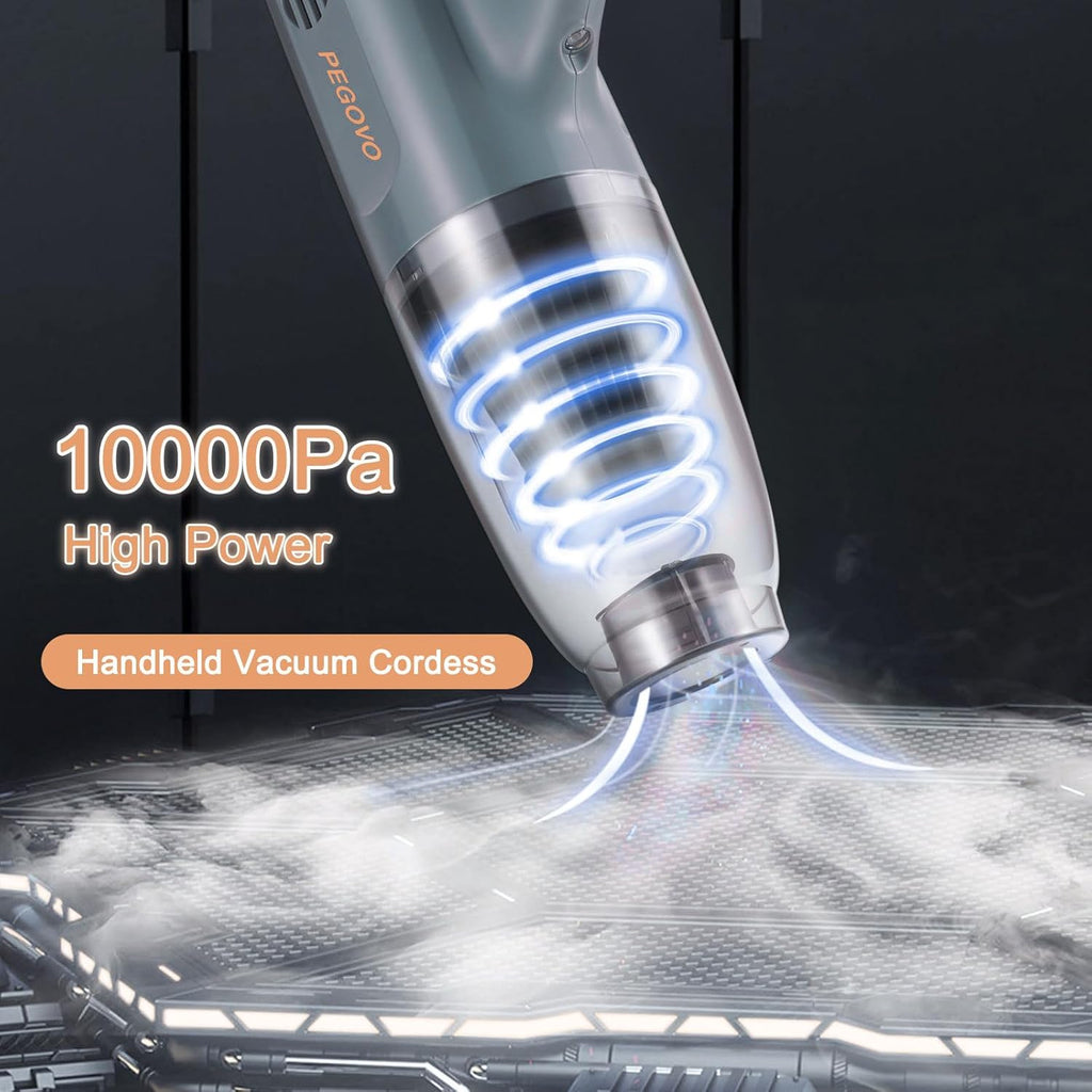 Handheld Vacuum Cordless Car Vacuum Portable, Cordless Handheld Vacuum Cleaner with Fast Charging Long Runtime,10KPA High Power Hand Vacuum for Home, Pet Hair（Washable Filter