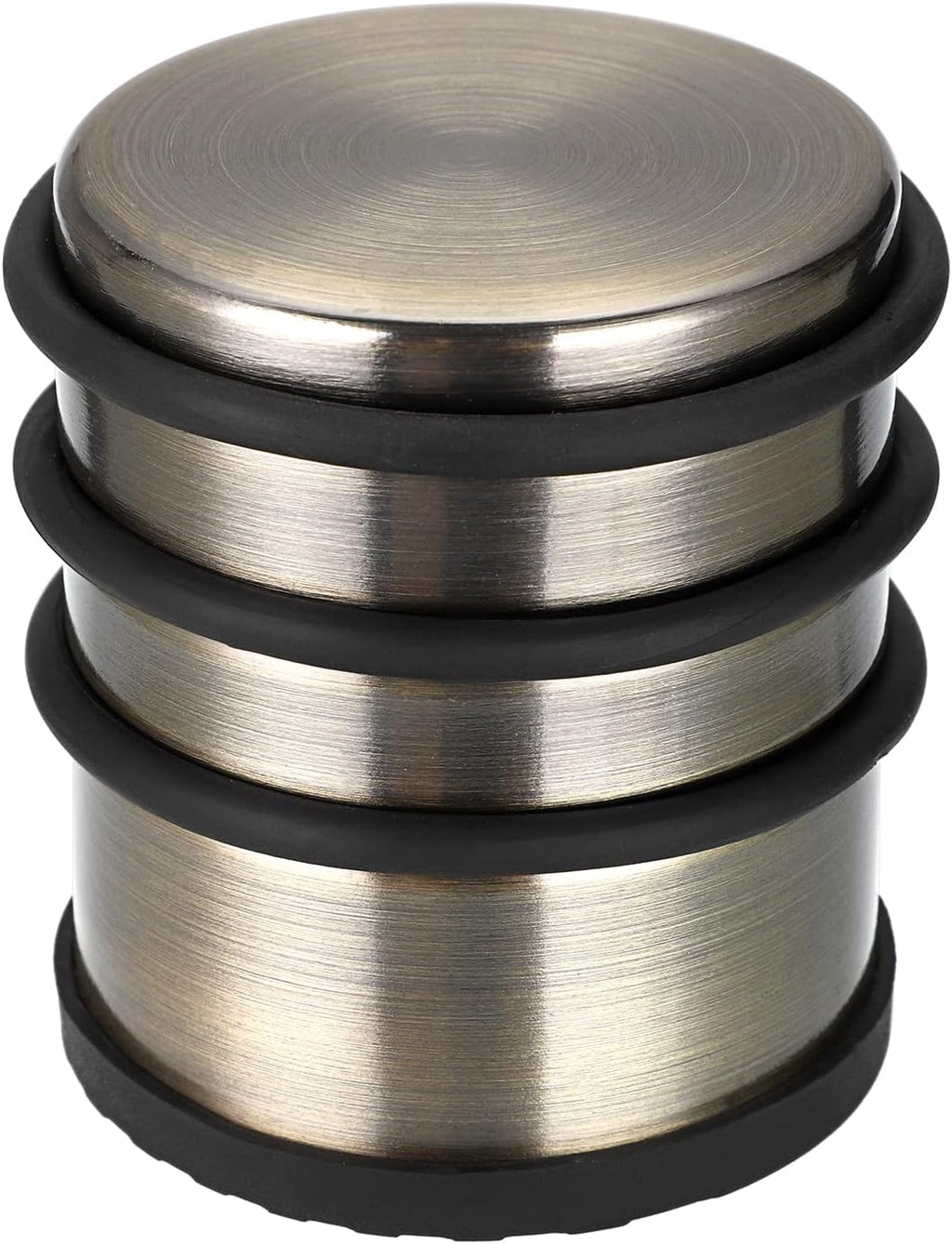 Sumnacon Heavy Duty Floor Door Stopper No Drill - Durability Stainless Steel Door Stop with Anti-Skid Rubber - Decorative Safety Doorstop for Home Office Commercial Industrial Decor, Bronze