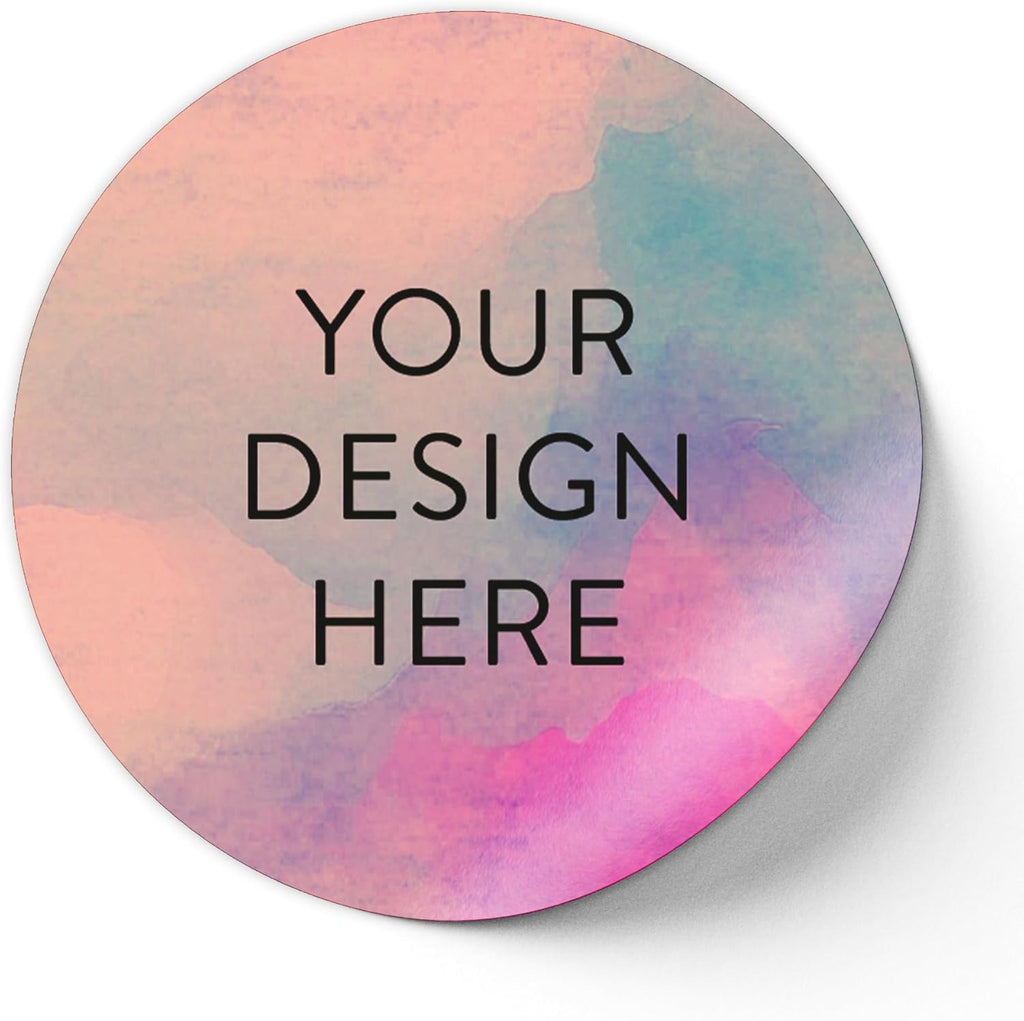 100 Custom Vinyl Stickers - Upload Your own Image, Text, Design, Logo - Personalized Logo Labels for Handmade, Packaging, Bottle, Jars, Candle, Brand Stickers (Rose, 1x1)