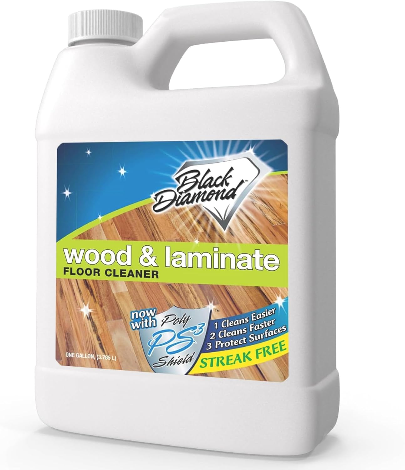 Black Diamond Stoneworks Wood & Laminate Floor Cleaner- Ready to Use Non-Toxic No-Rinse Formula - Safe for Vinyl, Wood, and Engineered Floors (128 Fl Oz)
