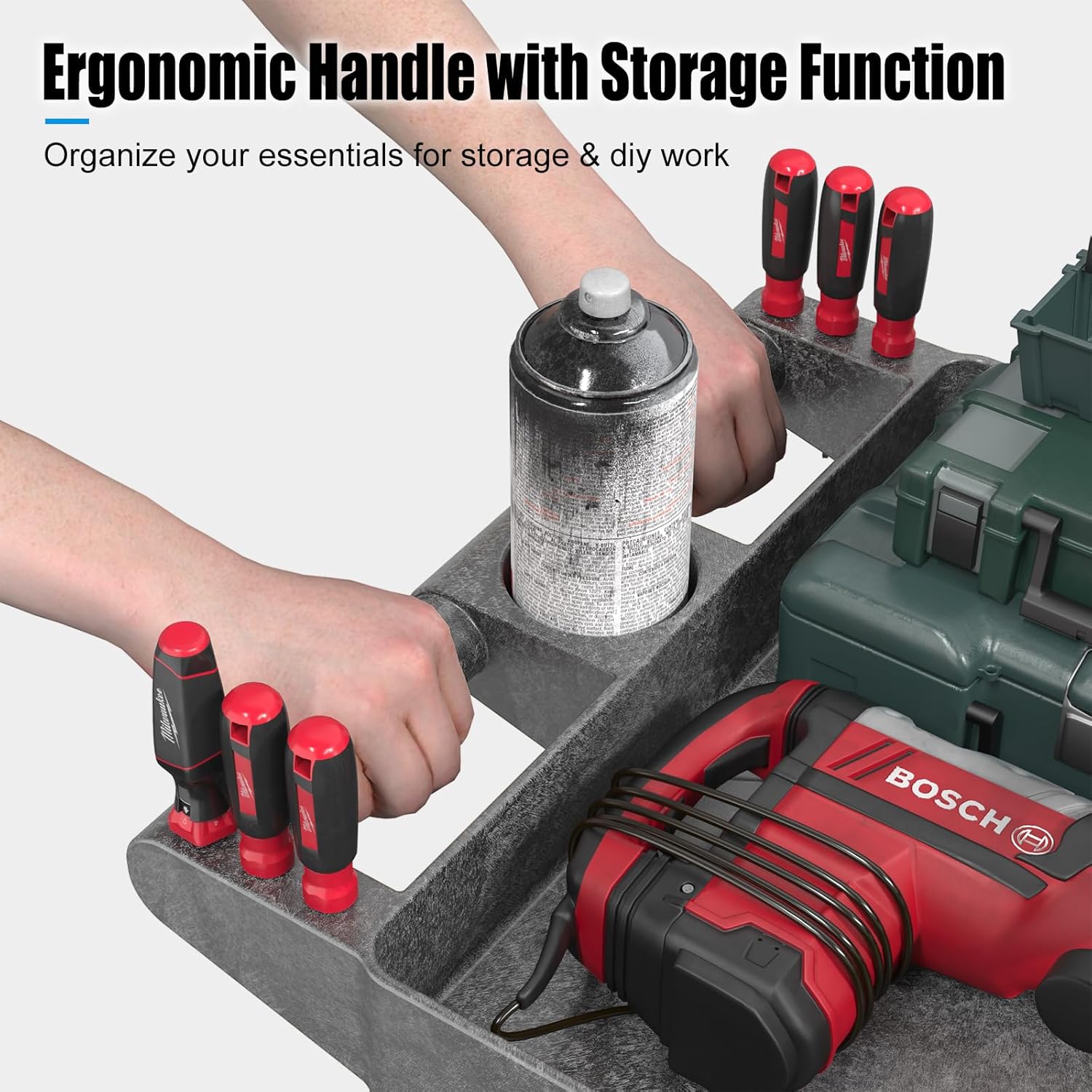 Large Garage Plastic Utility Cart, Heavy Duty 2 Shelf Tool Cart Service Cart Rolling Push Carts with Ergonomic Handle 5" Swivel Casters.