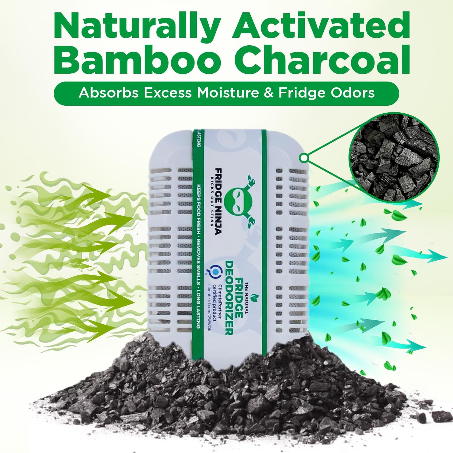 XL Pack of Refrigerator Deodorizer Odor Eliminator – Better than Baking Soda - Refrigerator and Fridge Smell Eliminator – Freezer Deodorizer Odor Eliminator for Refrigerators, Coolers, and Lunch Boxes