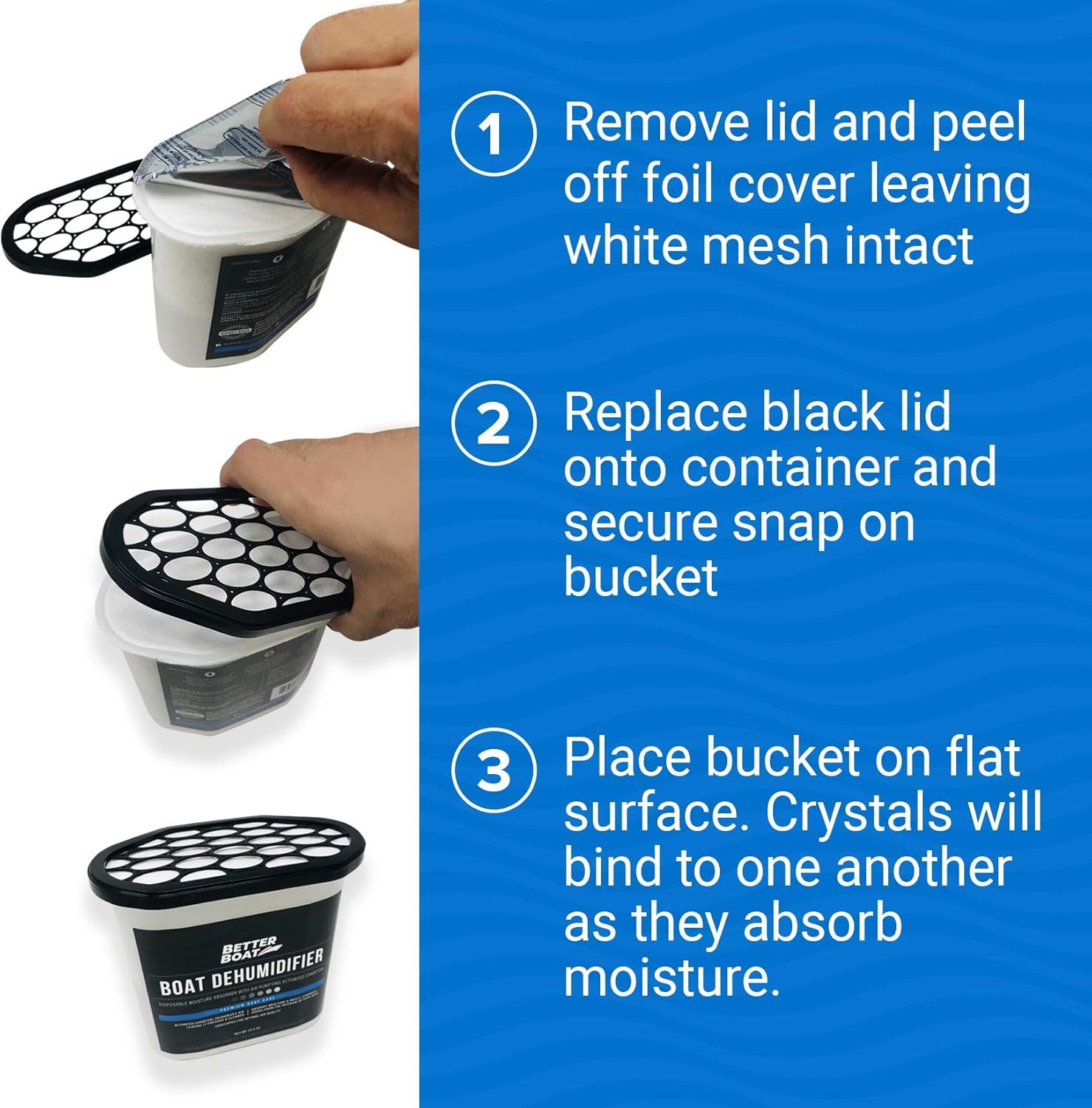 Moisture Absorber and Boat Dehumidifier, Charcoal Odor Remover for Damp Smell and Humidity, Unscented and Fragrance-Free, 4 Pack, Ideal for Basement, Closet, Home, RV, or Boating, No Refill Needed