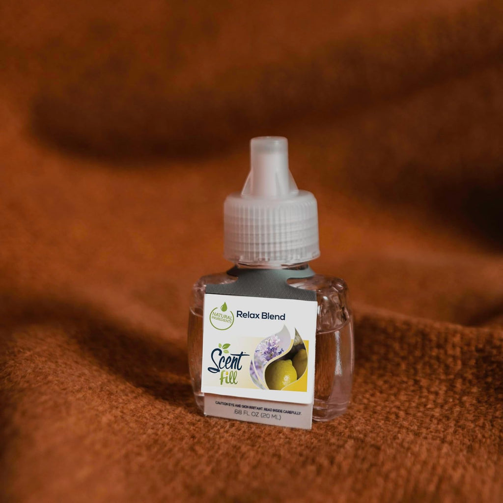 Scent Fill Relax Blend Plug in Air Freshener, 4 Scented Oil Refills