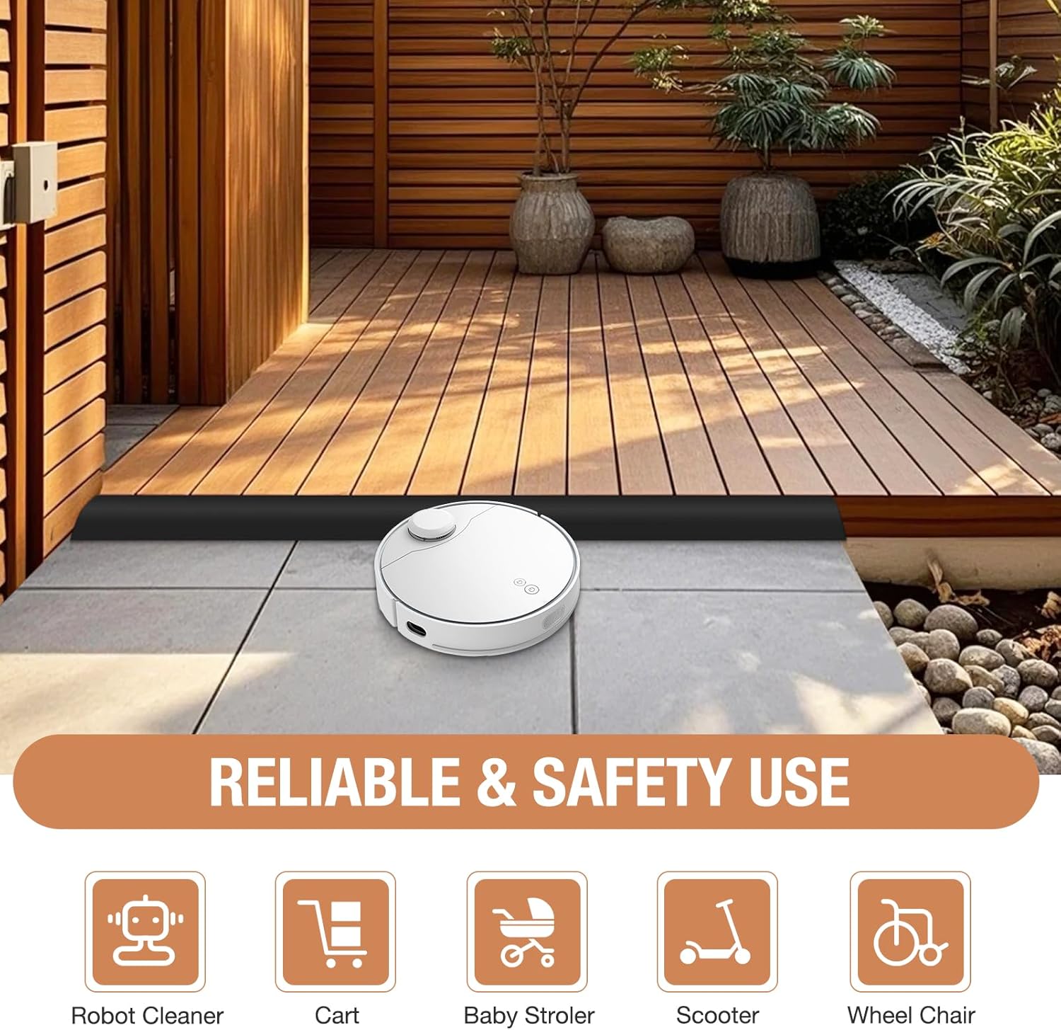 Floor Transition Strip Self Adhesive Vinyl Door Threshold for Doorways Carpet Edging Trim Overlap Edge Reducer for Laminate Floor, Carpet, Tile (Black, 1/5" to 2/5", 10Ft)