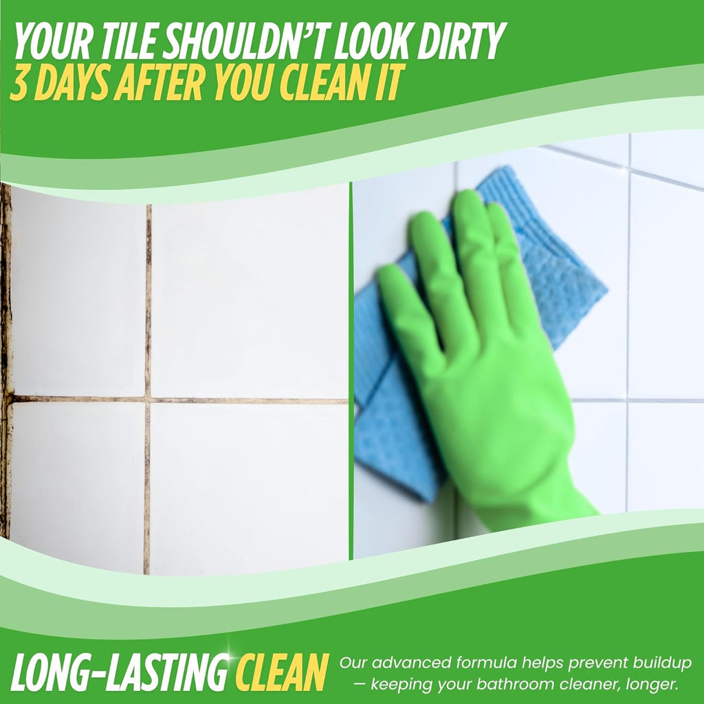 Oh Yuk Tub and Tile Cleaner – All-in-One Spray for Tubs, Tile, Shower Walls, and More | Removes Soap Scum and Residue | Biodegradable, Vegan, Cruelty-Free Formula | Made in USA