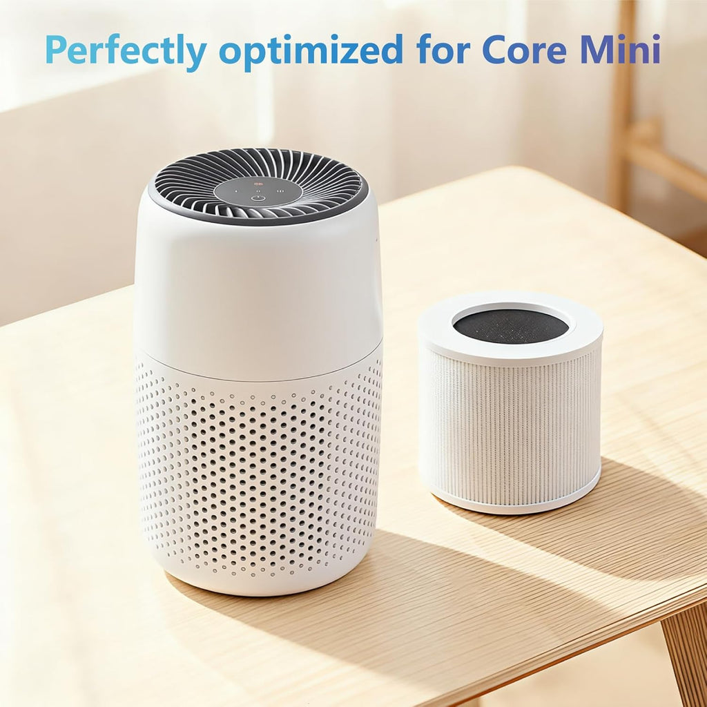 Air Purifier Replacement Filter Compatible with Levoit Core Mini Air Purifier Filter 3-in-1 H13 True HEPA Filters, High-Efficiency Activated Carbon Filter, Replace Part Core Mini-RF, 2 Pack