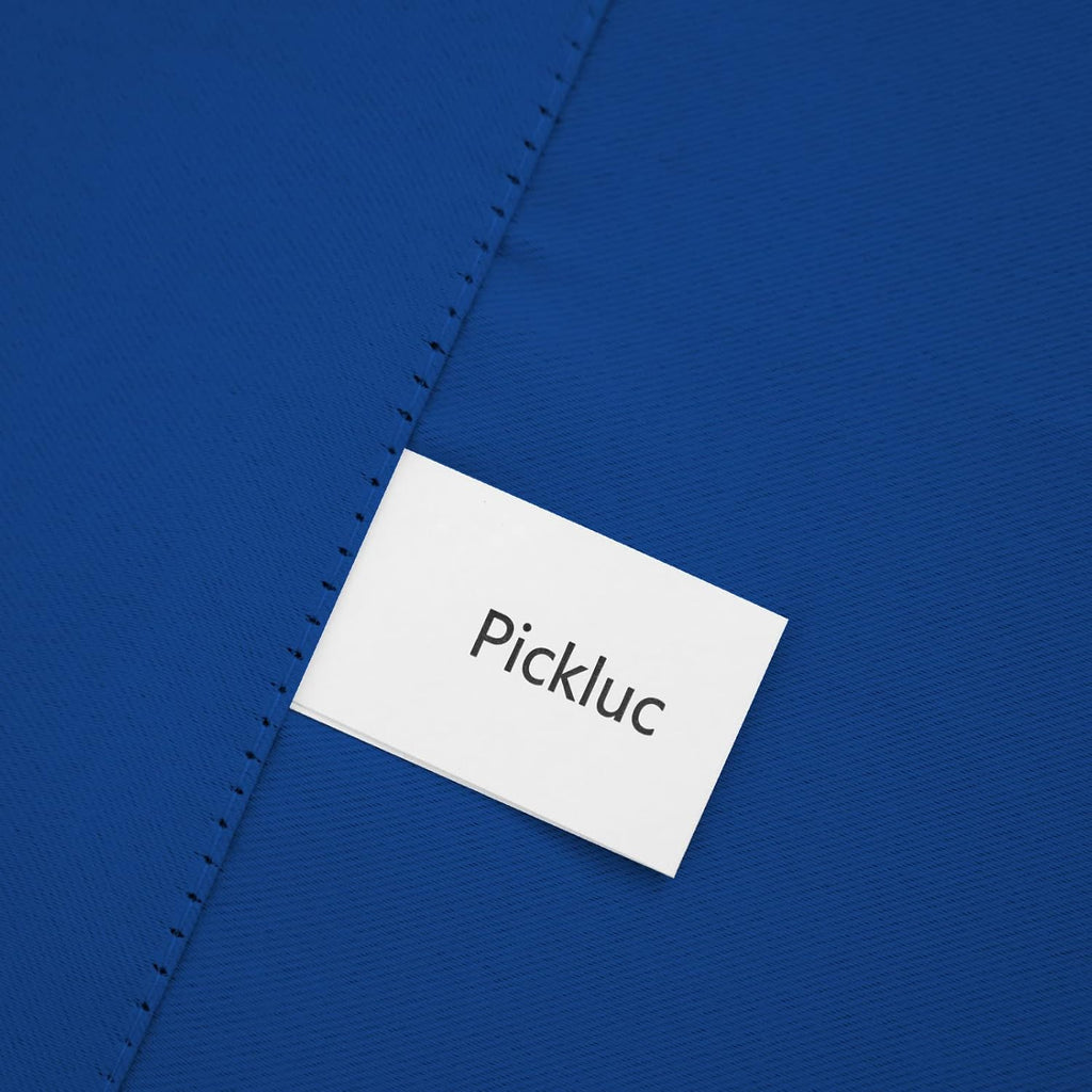 Pickluc Cafe Curtain (Half Window Tier Curtain) 36 Inches Long, Rod Pocket Kitchen Curtain, Short Blackout Curtain for Small Window, 2 Panels, 30" Wide and 36" Length, Blue