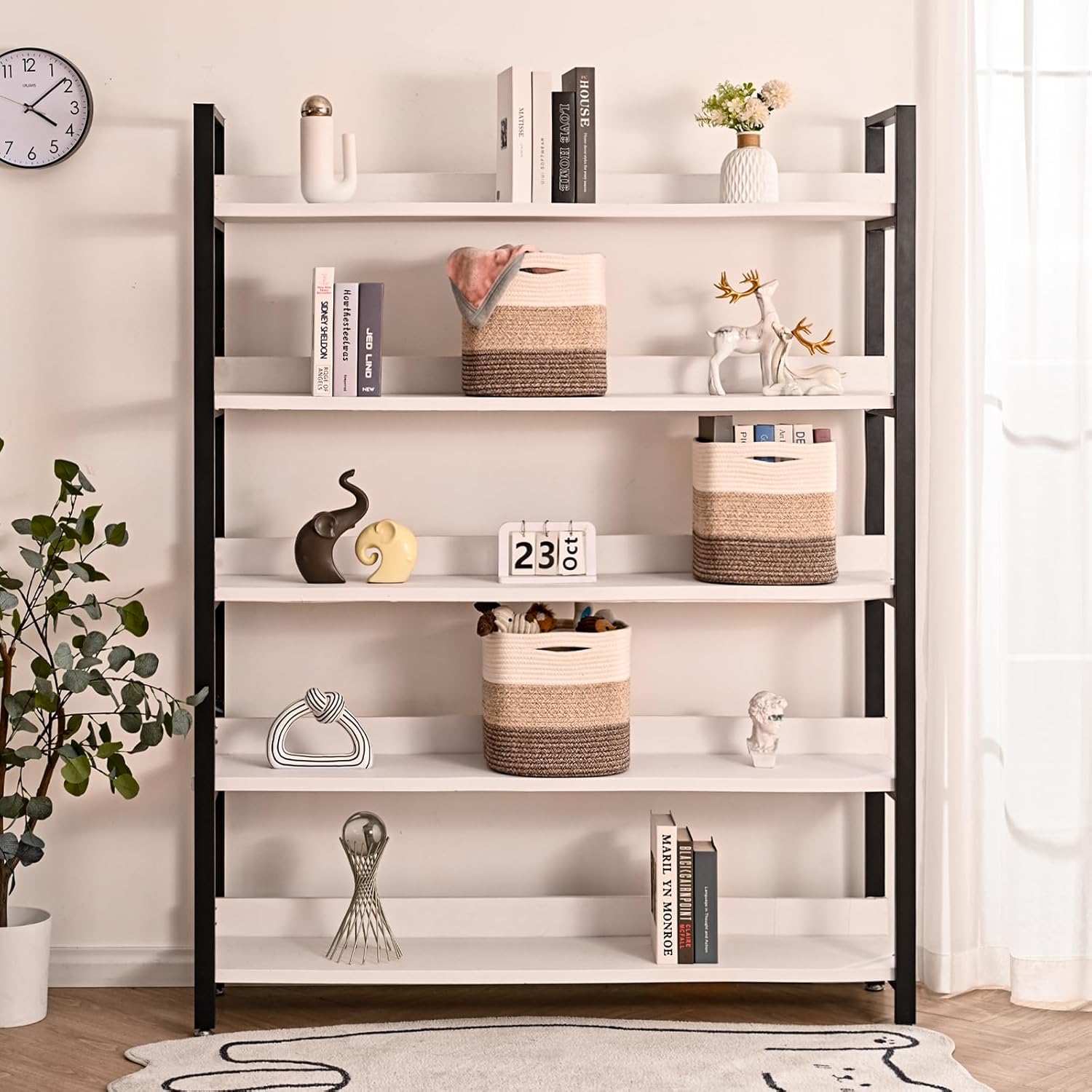 11 Inch Cube Storage Bins, Storage Cube Organizer Bins, Woven Cotton Rope Baskets for Storage, Storage Basket for Organizing Shelves, Square Baskets for Toys, Gradient Brown (Pack of 3)