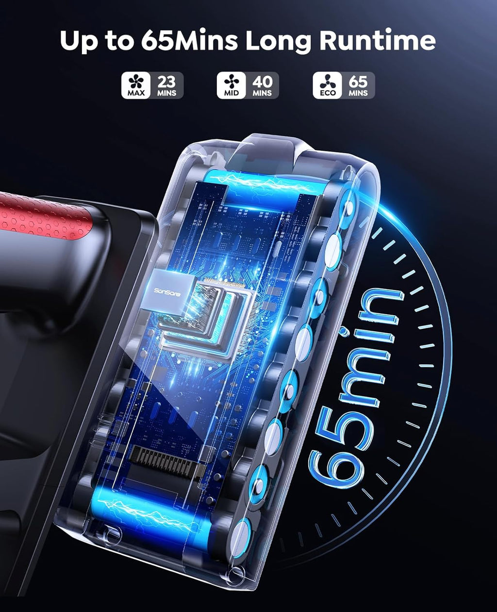 Cordless Vacuum Cleaner, 600W/50KPa Stick Vacuum, 65 Mins Runtime Rechargeable Vacuum, Wall Mount Charging, Auto Mode, Self-Standing Vacuum Cleaner for Home with 3.3Ft Hose for Pet Hair Carpet Floor