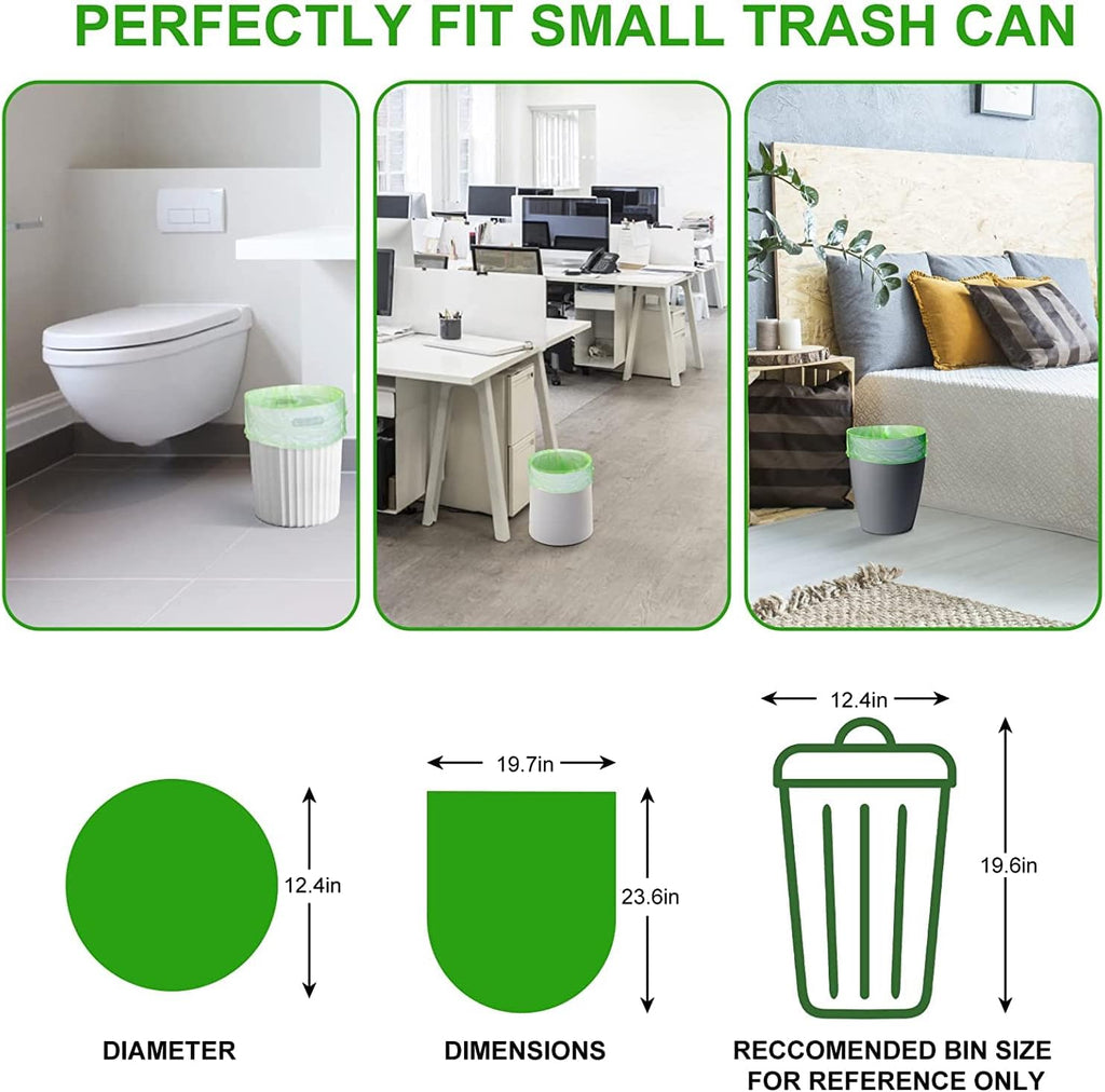 5.2 Gallon Biodegradable Trash Bags (THICKENED) | Eco Friendly, Unscented, 20L Strong Multipurpose Waste Bags for Bathroom Bedroom Office Kitchen, 160 Count | Compostable Garbage Bag by EnvoWise