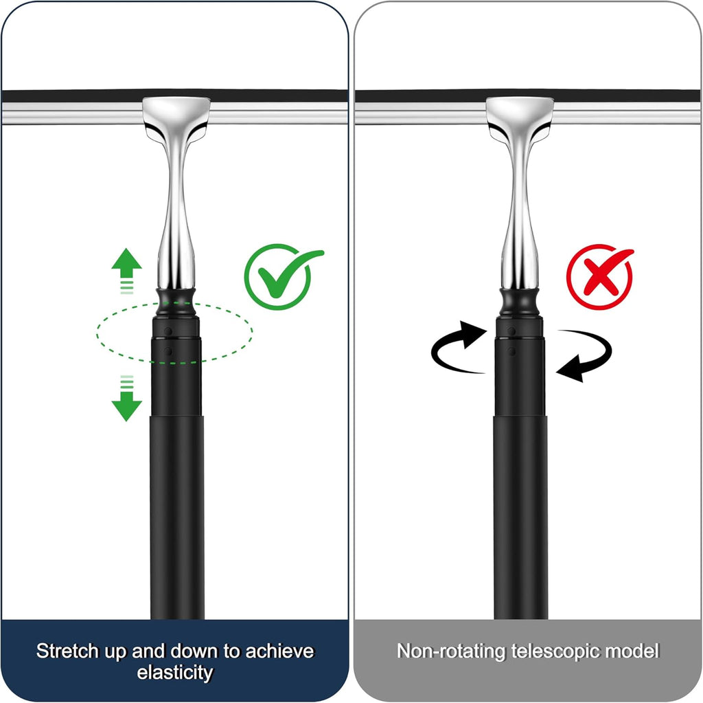 12-51’’ Telescopic Window Squeegee for Home, 2 in 1 Window Cleaning Squeegee Kit, Shower Squeegee for Glass Doors, Outdoor extendable Window Cleaner Tool for Floor Tile Wall Car Windshield