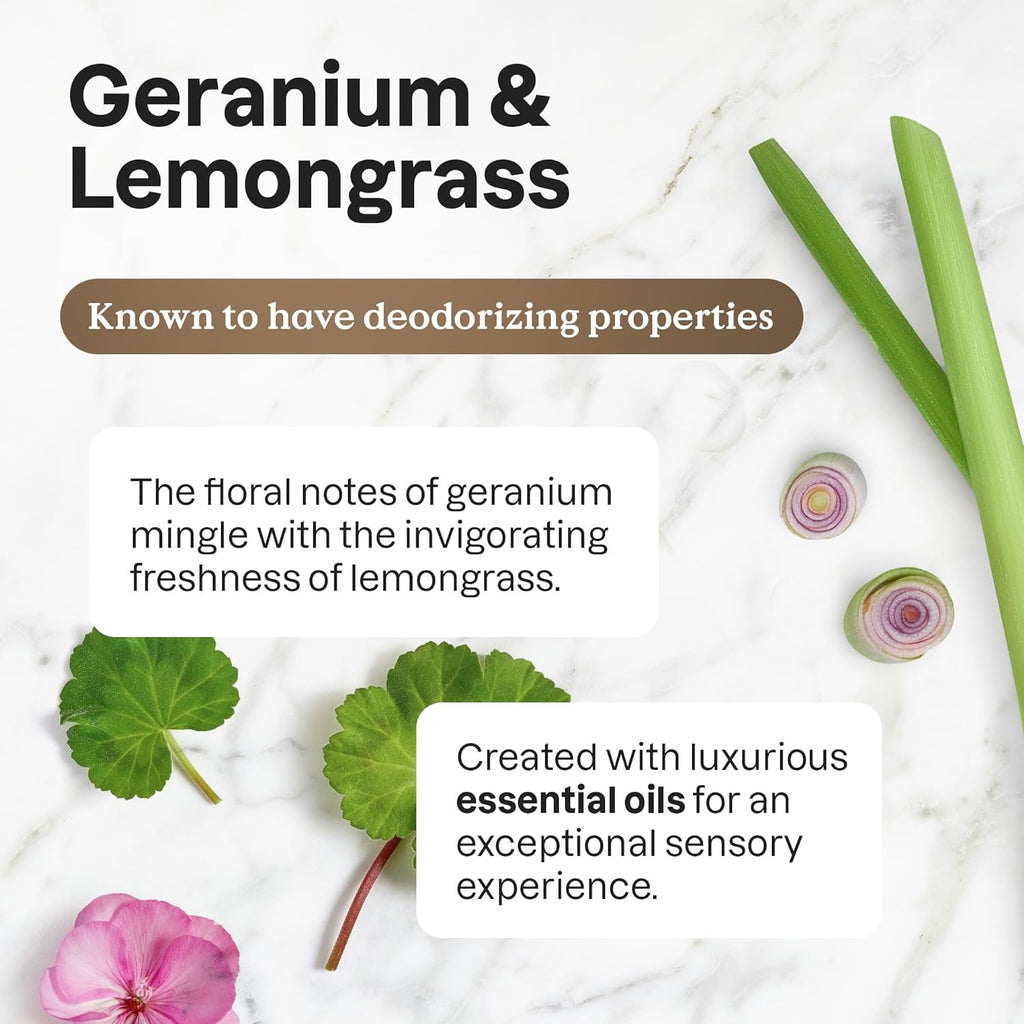 ATTITUDE Multi-Purpose Cleaner with Essential Oils, EWG Verified, Plant and Mineral-Based Ingredients, Vegan Household Products, Refillable Bottle, Geranium and Lemongrass, 16 Fl Oz (Pack of 6)