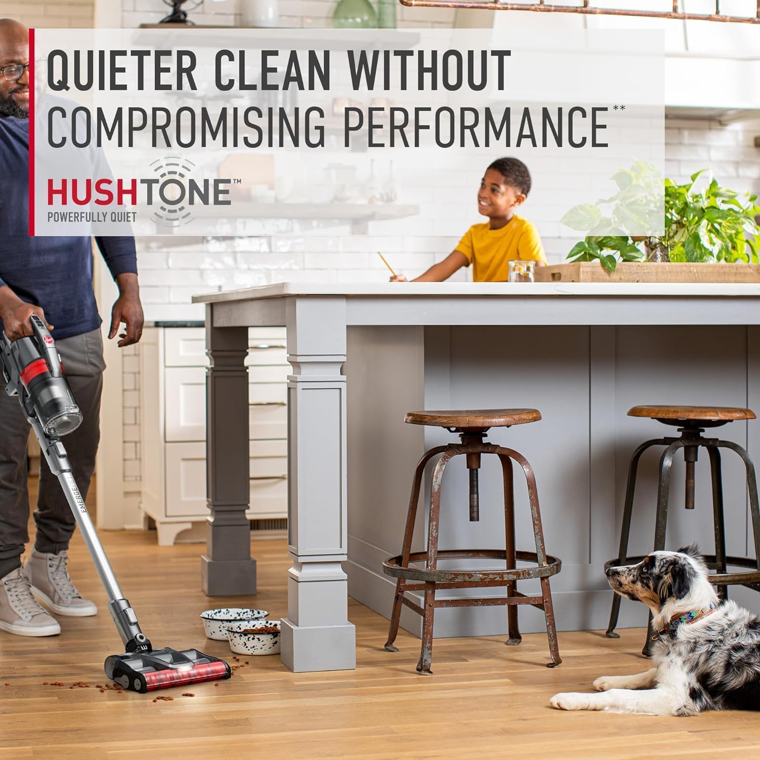 Hoover ONEPWR WindTunnel Emerge Pet Cordless Stick Vacuum Cleaner, Lightweight Stick Vac, Powerful and Quiet Cleaning, Self Standing, No Wall Mount Required, Cordless Vacuum Cleaners for Home Use