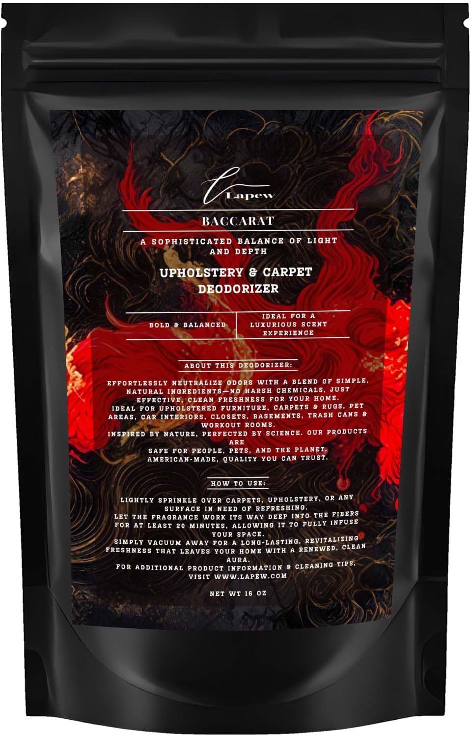 Baccarat Rouge Carpet Freshener Powder: Powerful Odor Eliminator for Home, Upholstery Deodorizer, Carpet Deodorizer, Pet Urine, Cat Litter Box - Baccarat Rouge Fragrance.