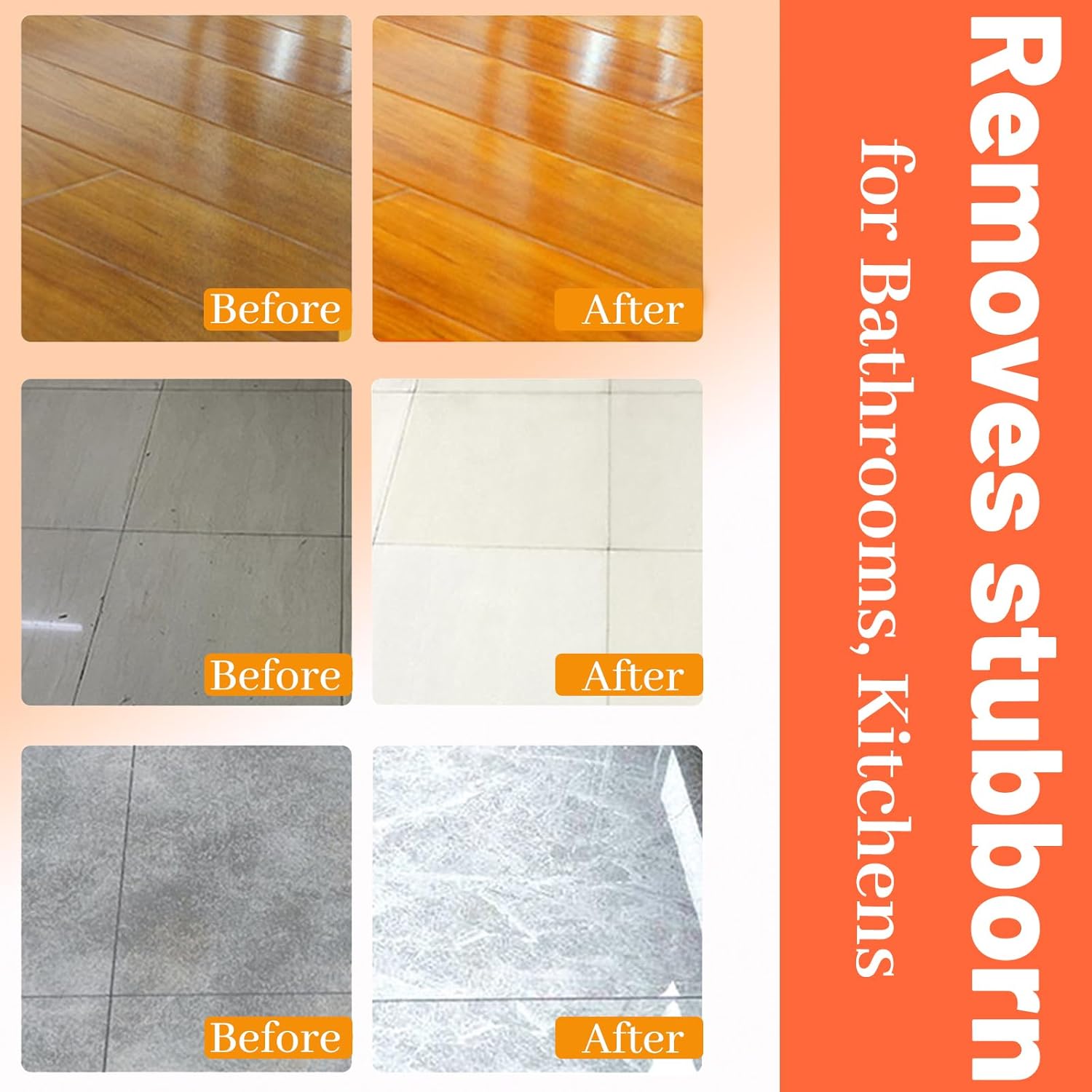 Tile Cleaner, Original Floor Cleaner Black Bottle, 0.5L Multipurpose Powerful Stain Removing Liquid, Stone and Tile Polishing Cleaner for Multi-surfaces, Kitchen, Tiles, Porcelain (2)