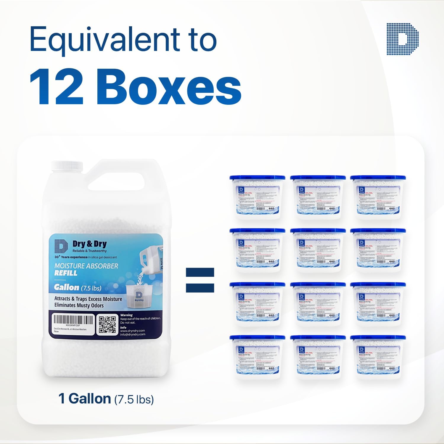 Dry & Dry Moisture Absorbers Refill Beads (7.5 LBS) - Dehumidifiers for Home Dehumidifier for Basement Small Dehumidifiers Dehumidifiers, Moisture Absorber Refill, Fragrance Free