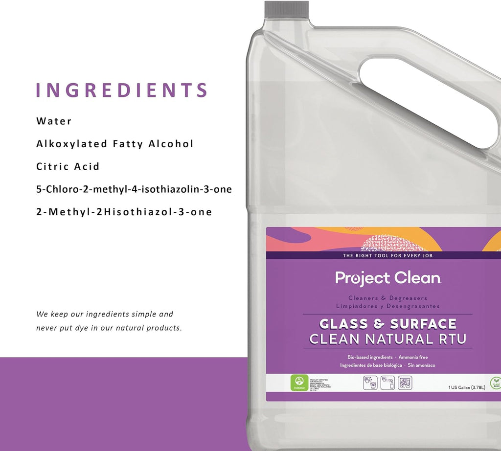 Commercial Industrial Glass & Surface Clean, Non-Toxic Biodegradable Multi-Surface Cleaner Solution, ECOLOGO Certified (4)