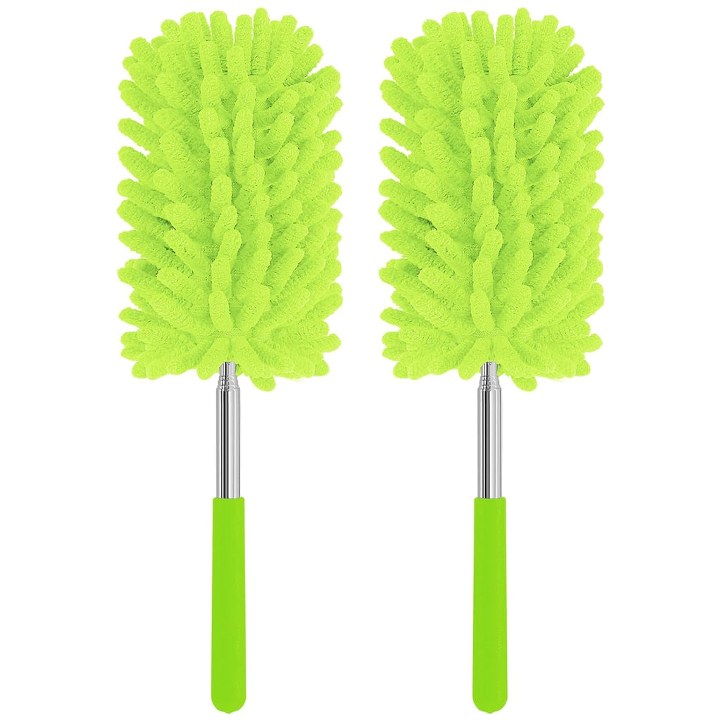Mini Duster for Cleaning, 360° Bendable Hand Dusters with Extension Pole, Washable Small Duster for Car Interior, Office, Furniture
