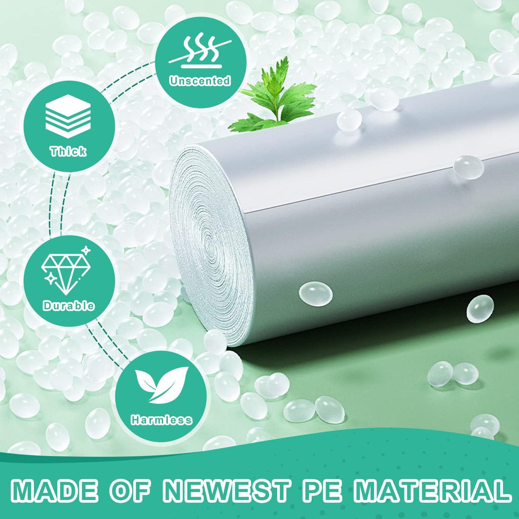 120 Count 8 Gallon Trash Bags Unscented - Thick Clear Medium Garbage bags, 30 Liter Strong Plastic Wastebasket Can Liners for Kitchen Home Bathroom Office