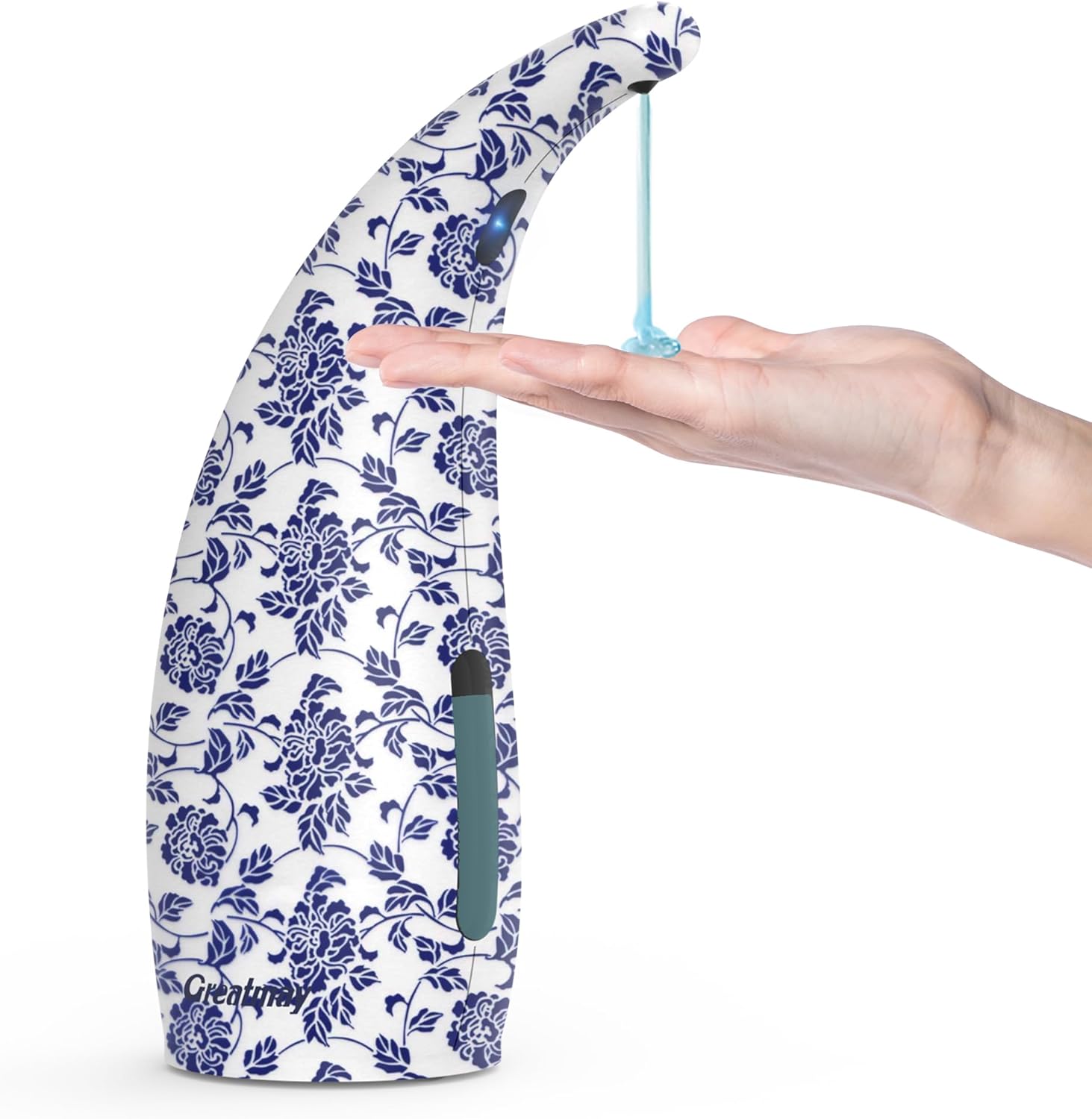 Adjustable Automatic Soap Dispenser Touchless, 4 Adjustable Levels Touchless Sensor Liquid Soap Pump Dispenser，300ml Rechargeable Magnetic Charging Hand Soap Dispenser for Kitchen，Bathroom