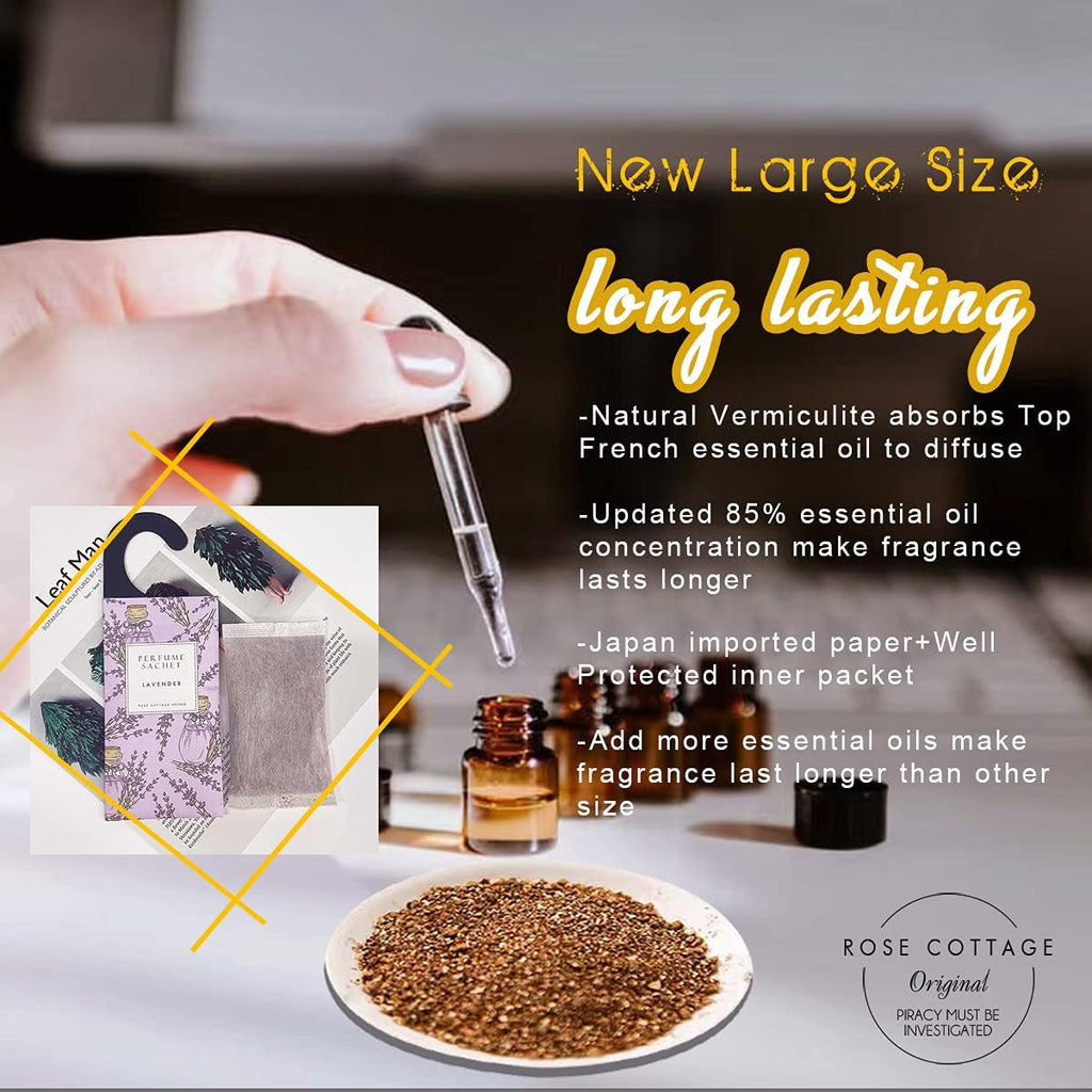 ROSE COTTAGE Large 12 Packs Vanilla Hanging Closet Air Freshener Scented Sachets Long Lasting Smell Goods