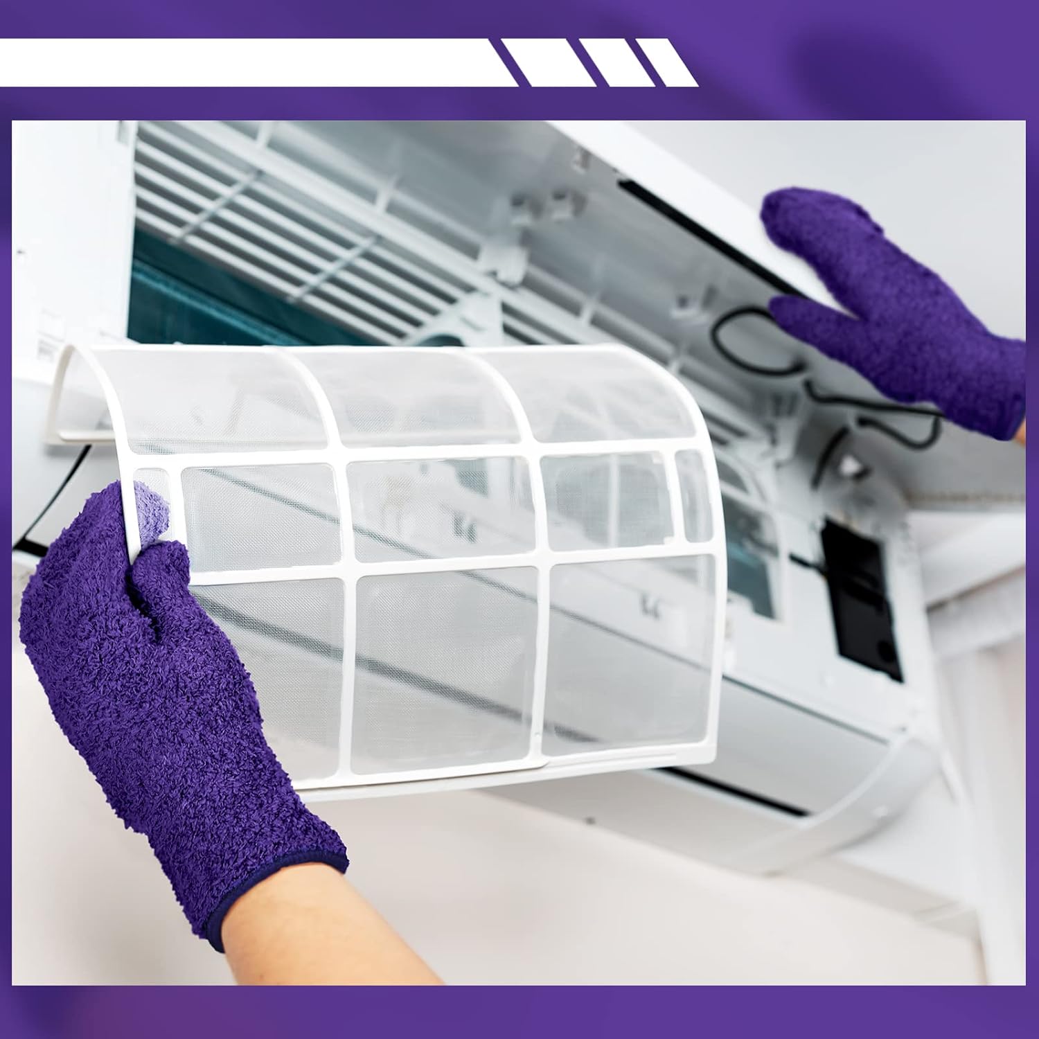 Bencailor 4 Pair Microfiber Dusting Mittens Reusable Women Cleaning Mittens with Thumb for Kitchen