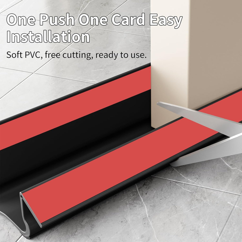 New Upgrade 36.6 inch Under Door Draft Stopper Free Cutting Length， for Bottom of Door，Under Door Noise Stopper White
