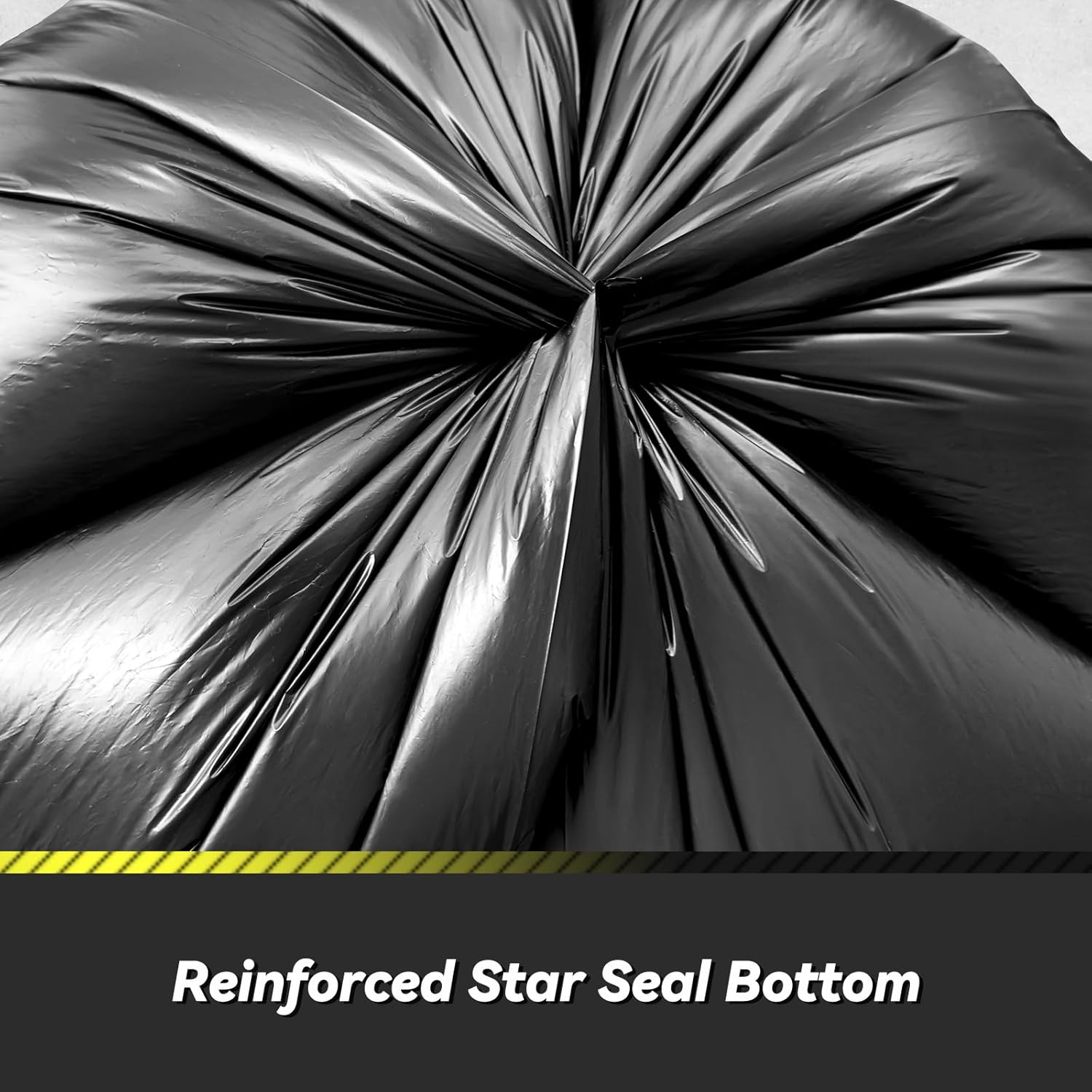 100 Count 55-60 Gallon Trash Bags, Sturdy & Tear-Resistant Commercial Can Liners 55 Gallon, Large Garbage Bags, Large Black Trash Bags for Commercial, Lawn and Leaf Bags