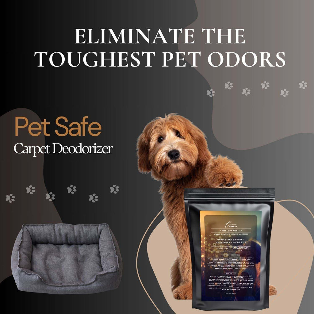 A Million Wishes Carpet Freshener Powder Refill 36 oz | Powerful Odor Eliminator for Home | Upholstery Deodorizer | Carpet Deodorizer | Pet Urine | Cat Litter Box | A Thousand Wishes Fragrance