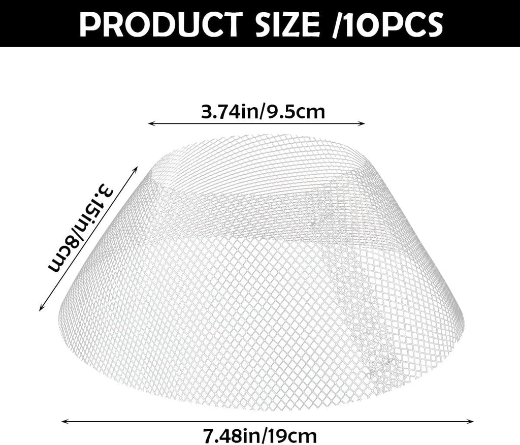 10 Pcs Round Range Hood Filters Filter Replacement Grease Net for Kitchen Range Hood (19 cm in diameter), ZY-Filter Net-10pcs